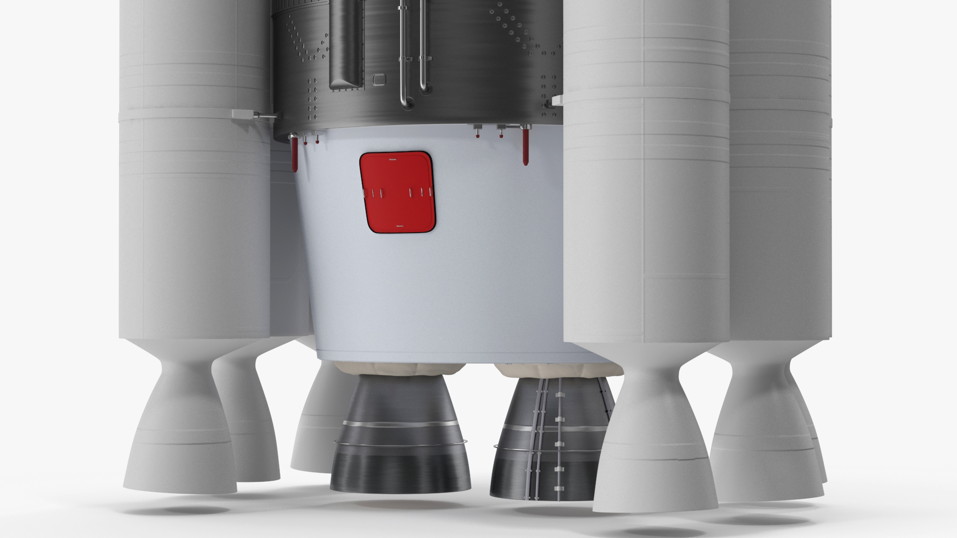 3D Heavy Lift Rocket with Six Solid Boosters