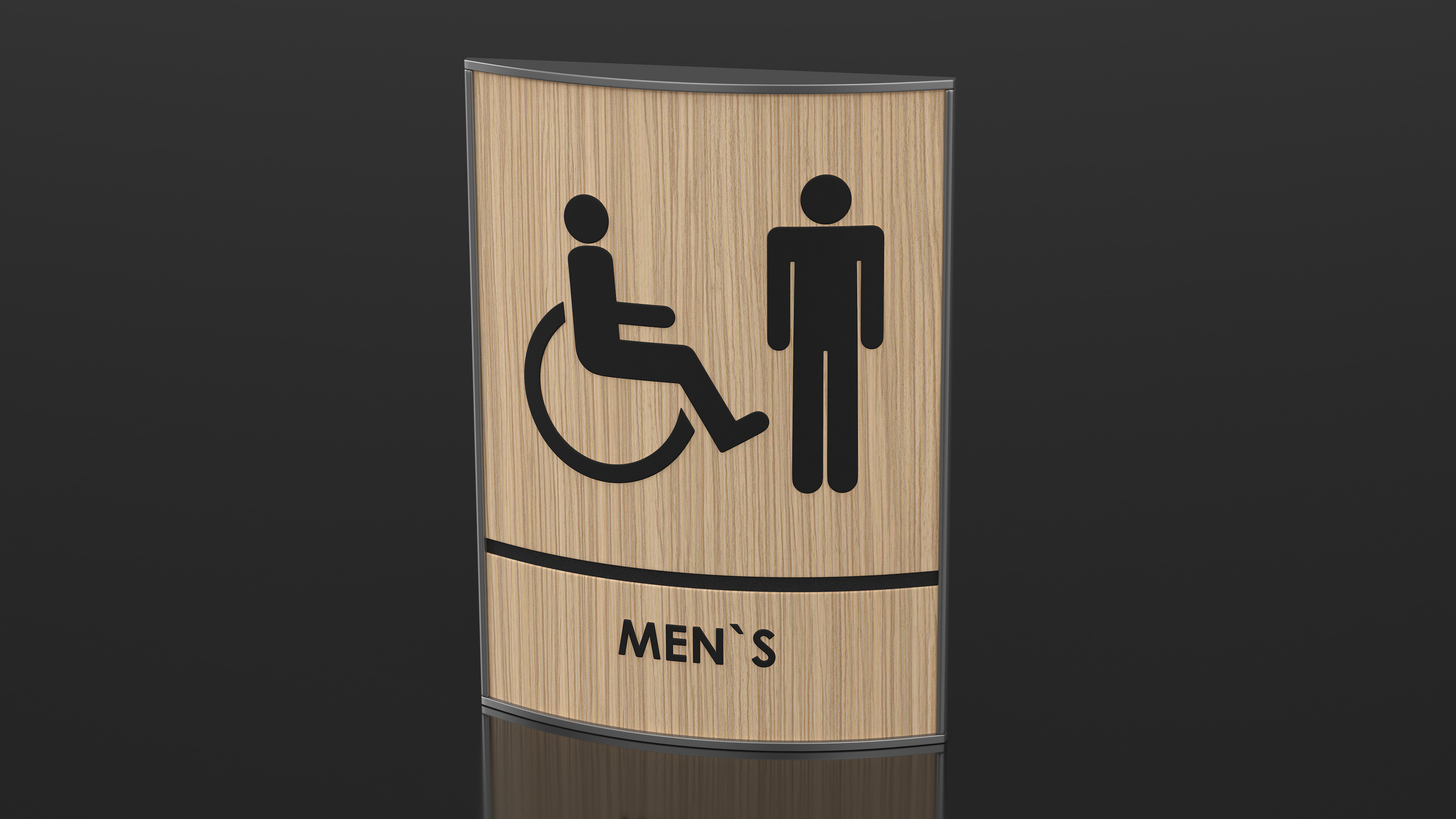 Mens Accessible Restroom Sign 3D model