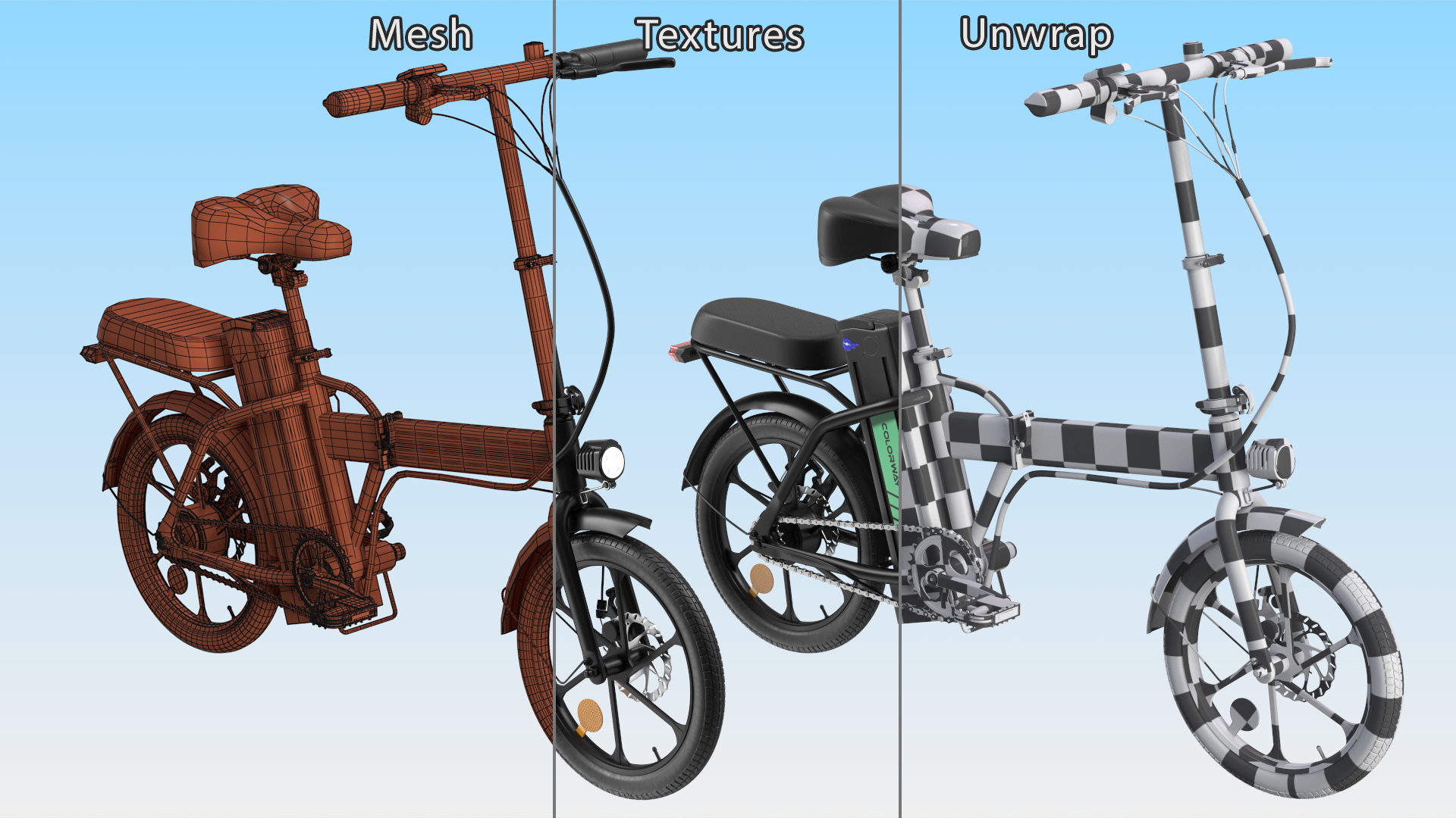 3D model Electric Bike Colorway Black Rigged