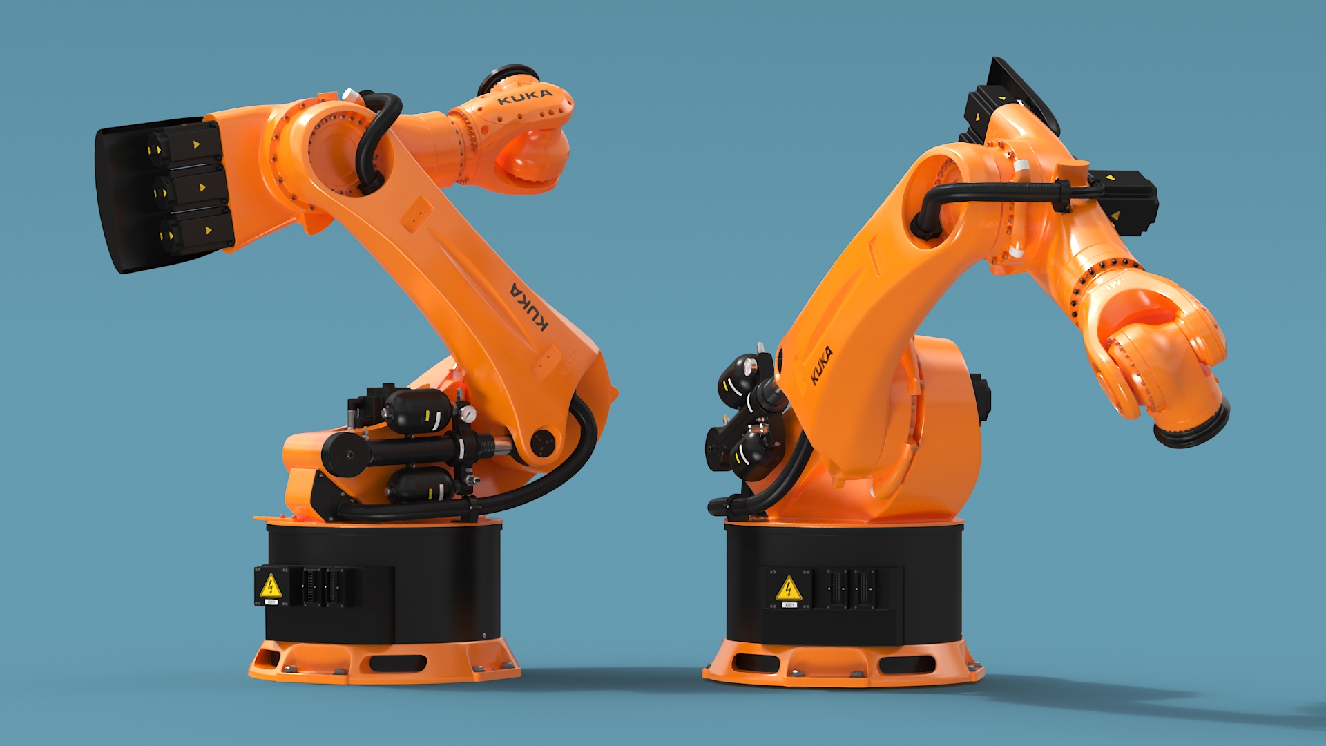 3D KUKA KR 500 FORTEC Industrial Robot Arm Rigged