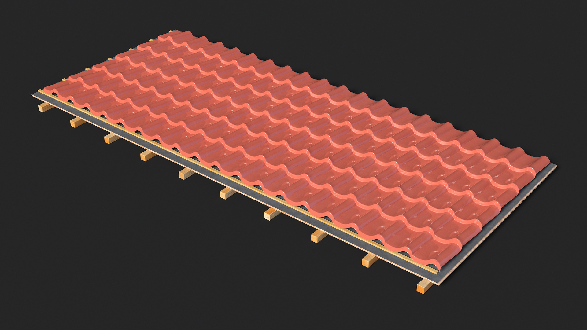 3D Metal Roofing model