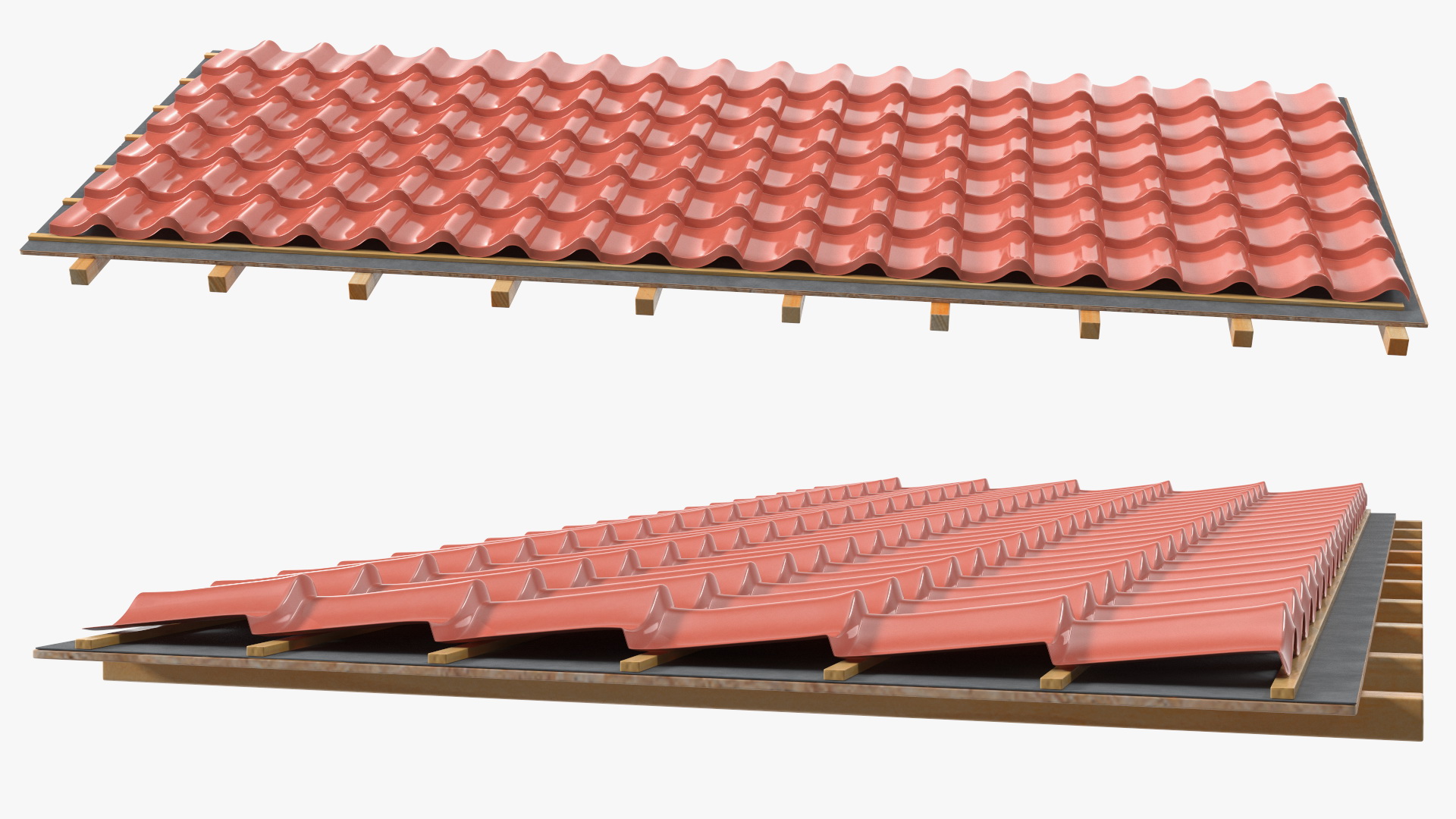 3D Metal Roofing model