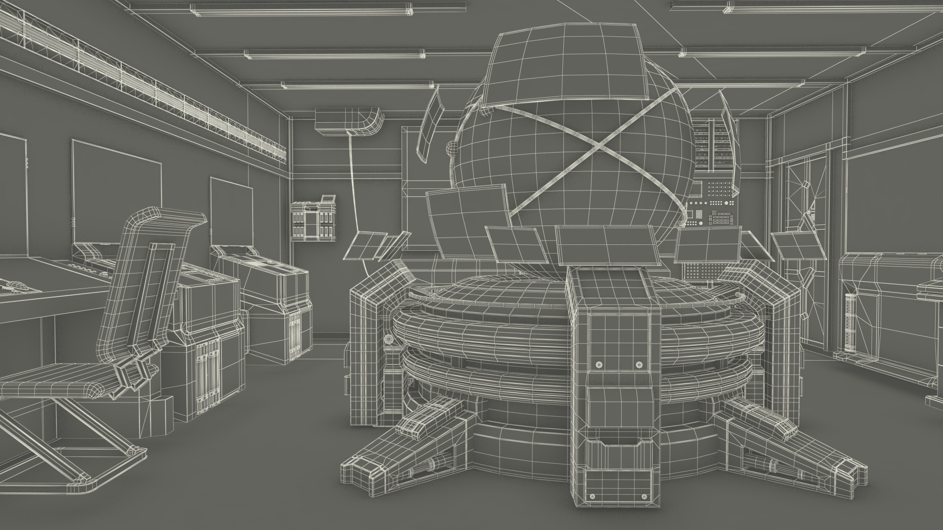 Command Cabin With Hologram 3D