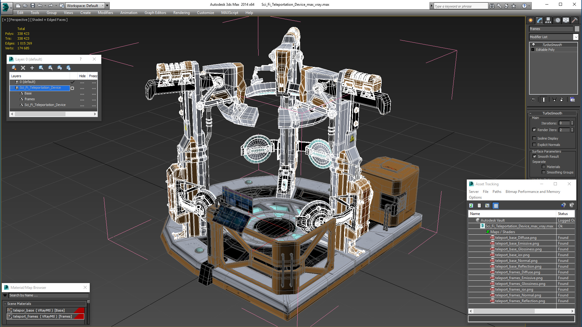 Sci Fi Teleportation Device 3D