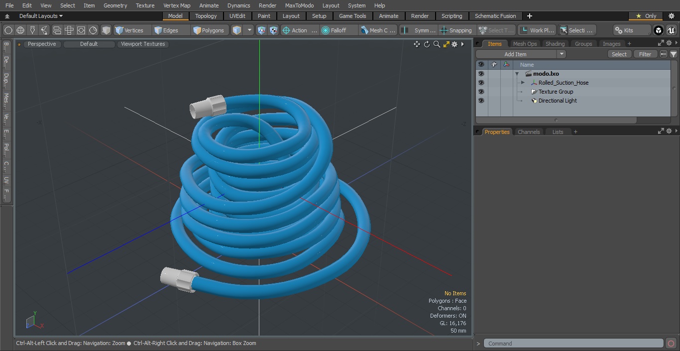 Rolled Suction Hose 3D model