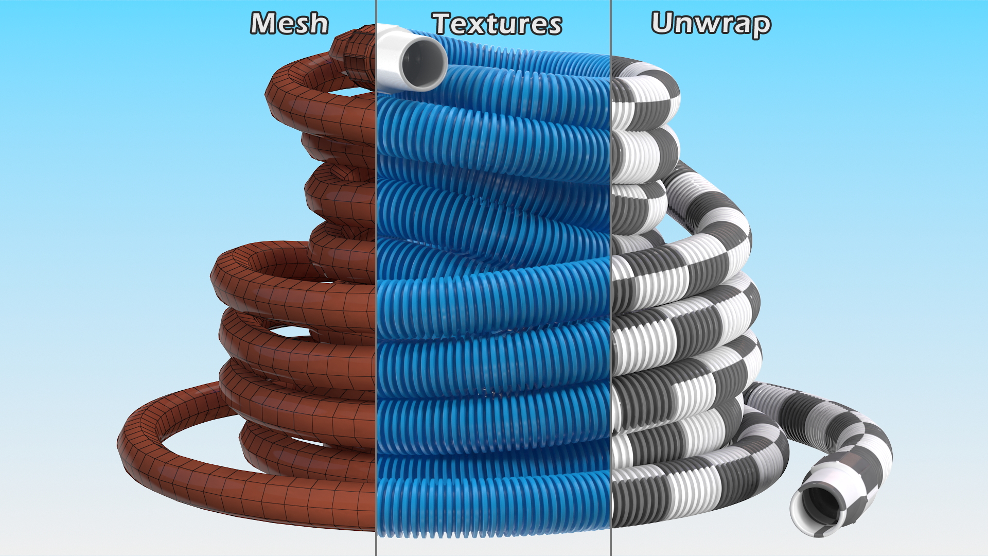 Rolled Suction Hose 3D model