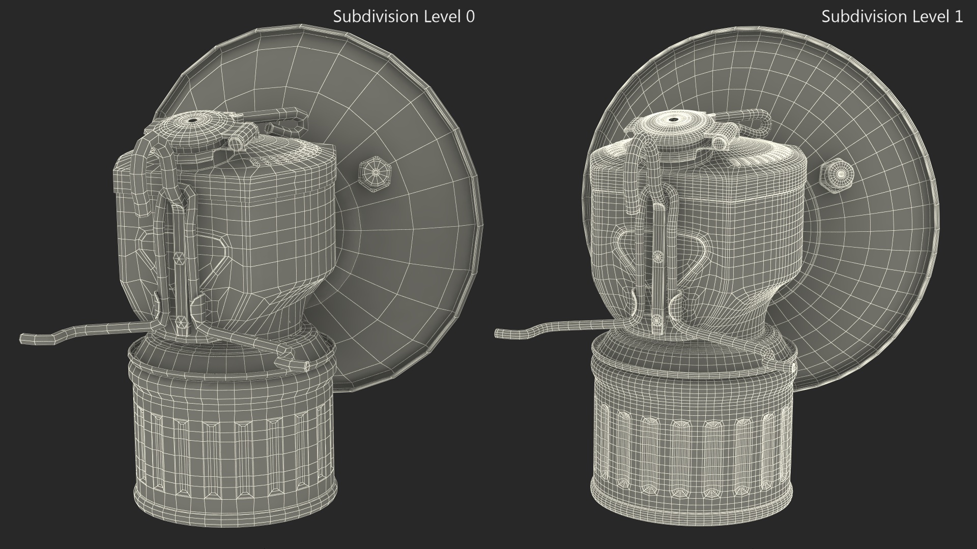 3D Retro Brass Carbide Lamp Old model