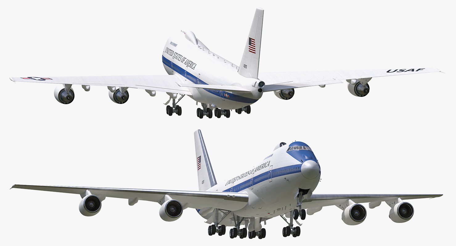 3D Boeing E4B Nightwatch Rigged model