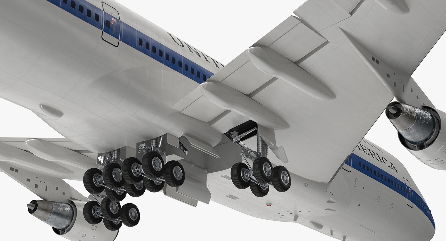 3D Boeing E4B Nightwatch Rigged model