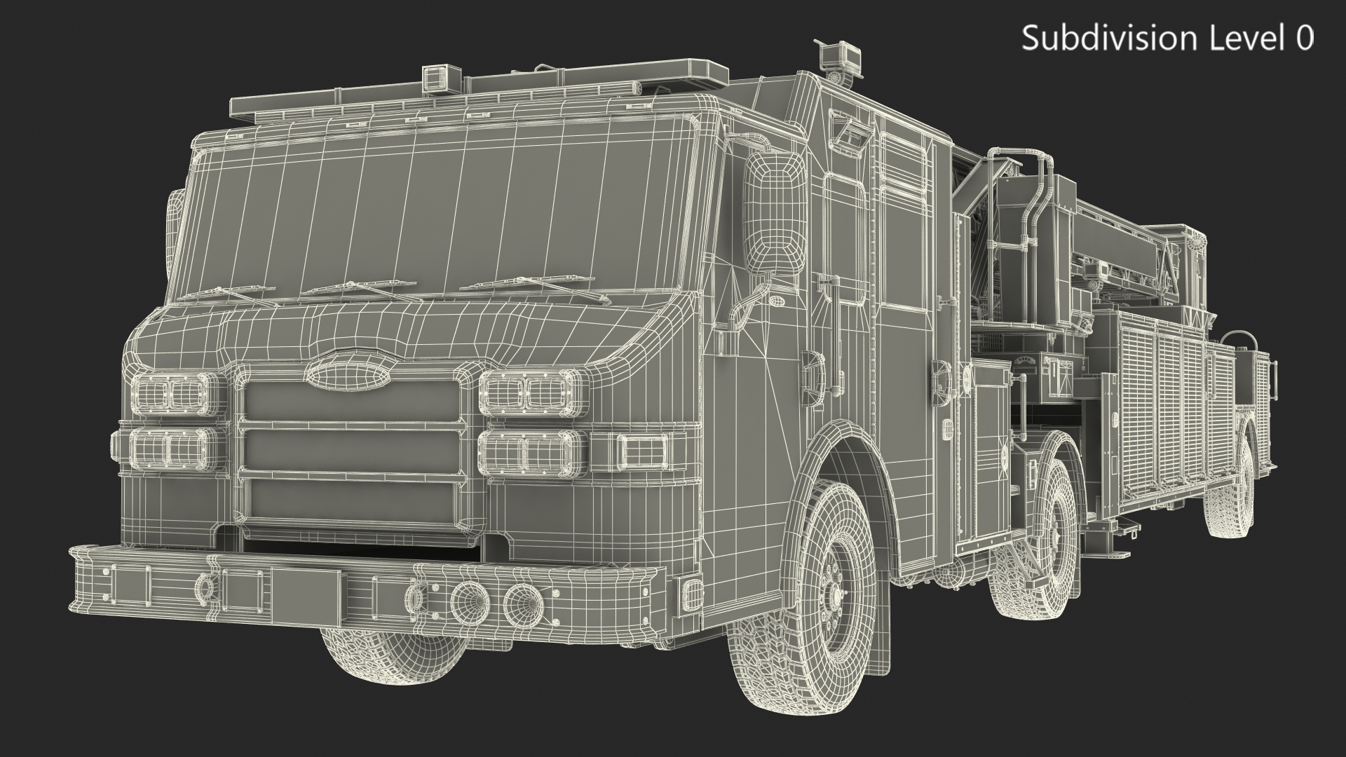 3D model White Velocity Ascendant Fire Truck