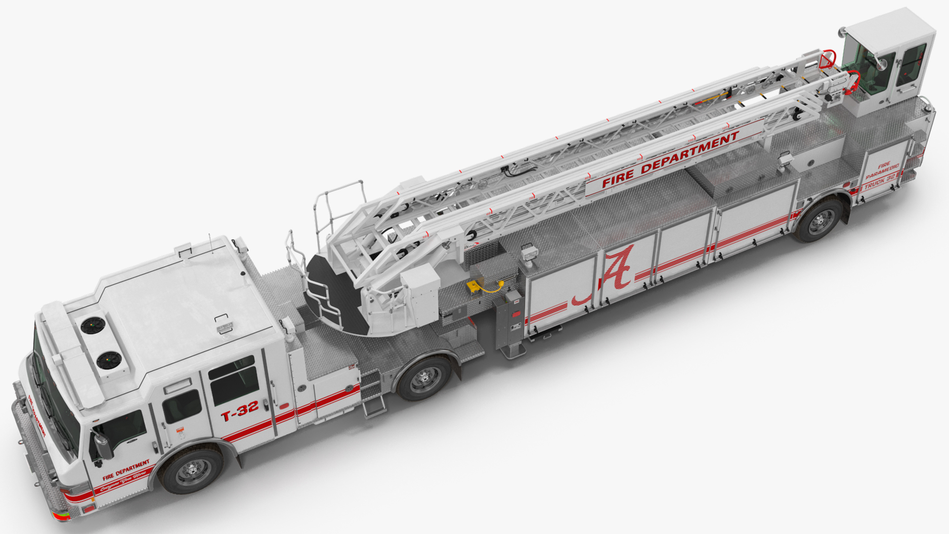 3D model White Velocity Ascendant Fire Truck