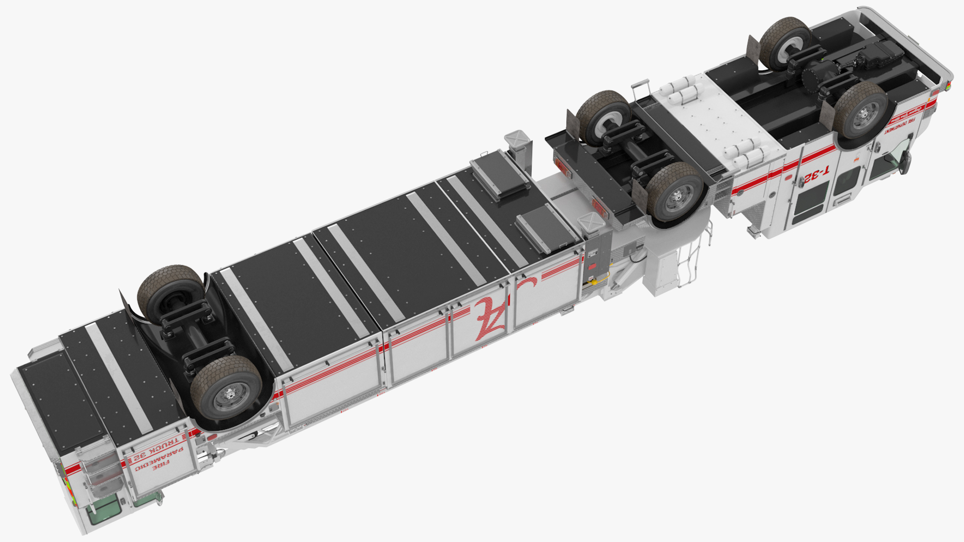 3D model White Velocity Ascendant Fire Truck