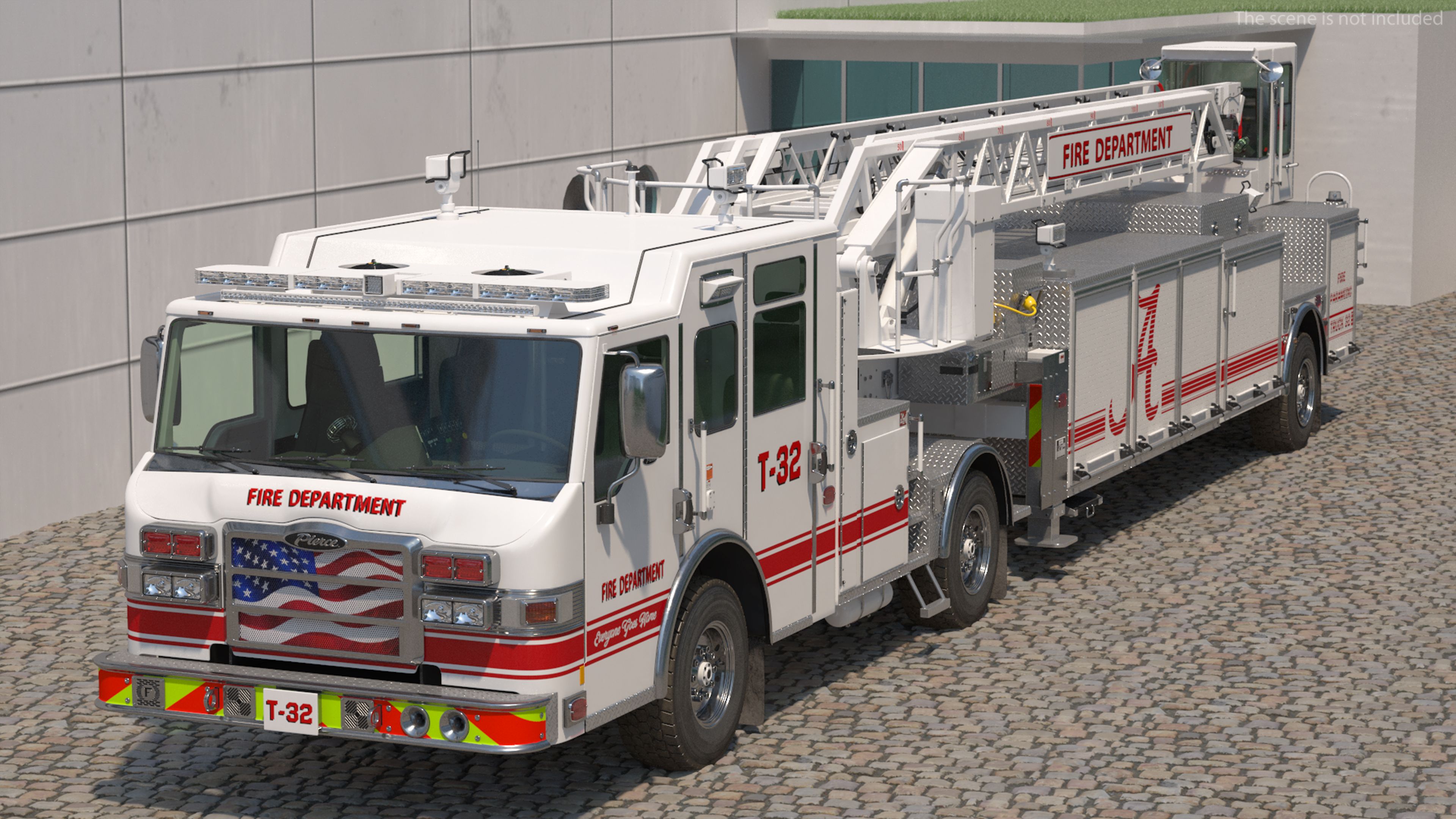 3D model White Velocity Ascendant Fire Truck