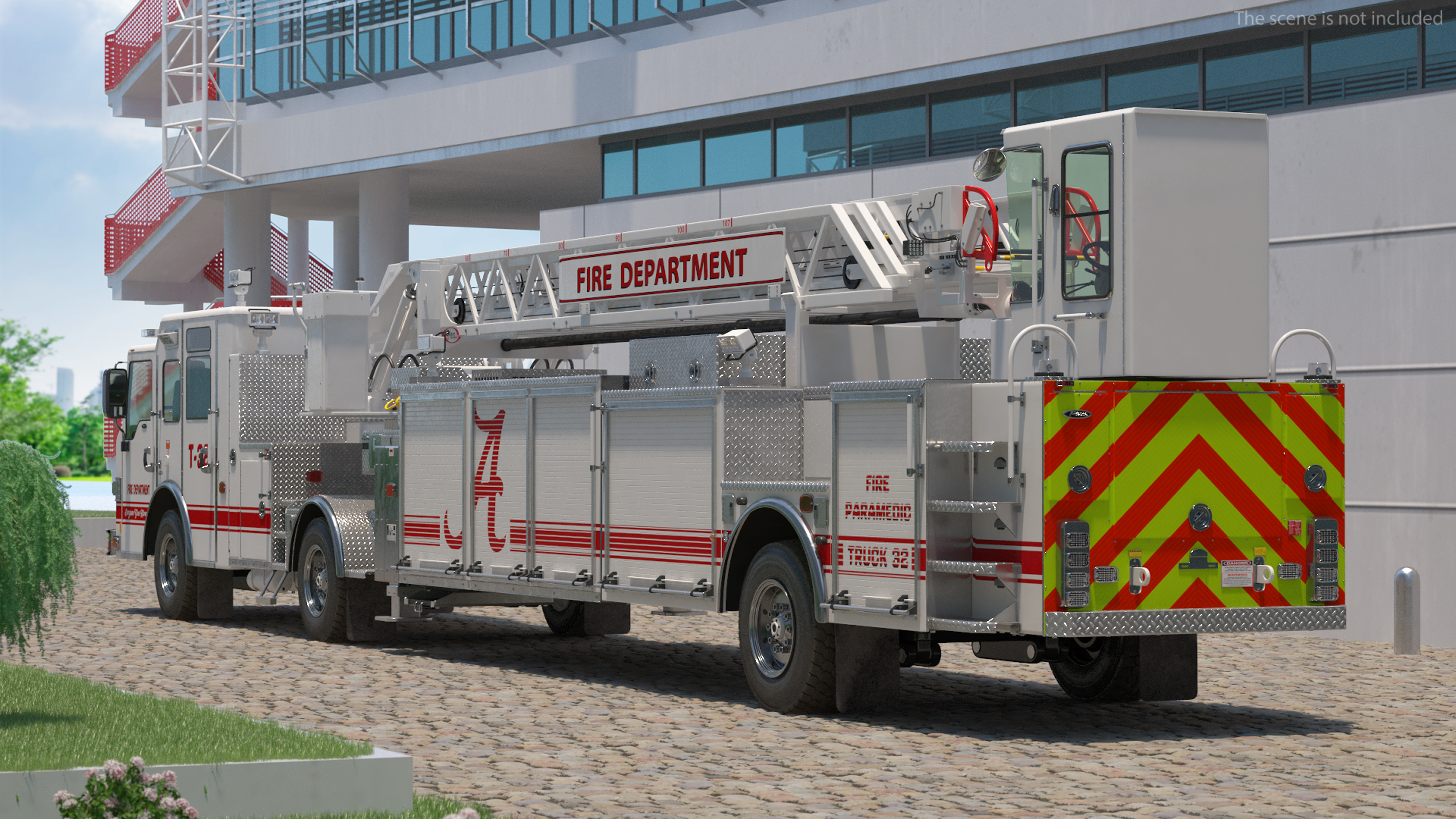 3D model White Velocity Ascendant Fire Truck