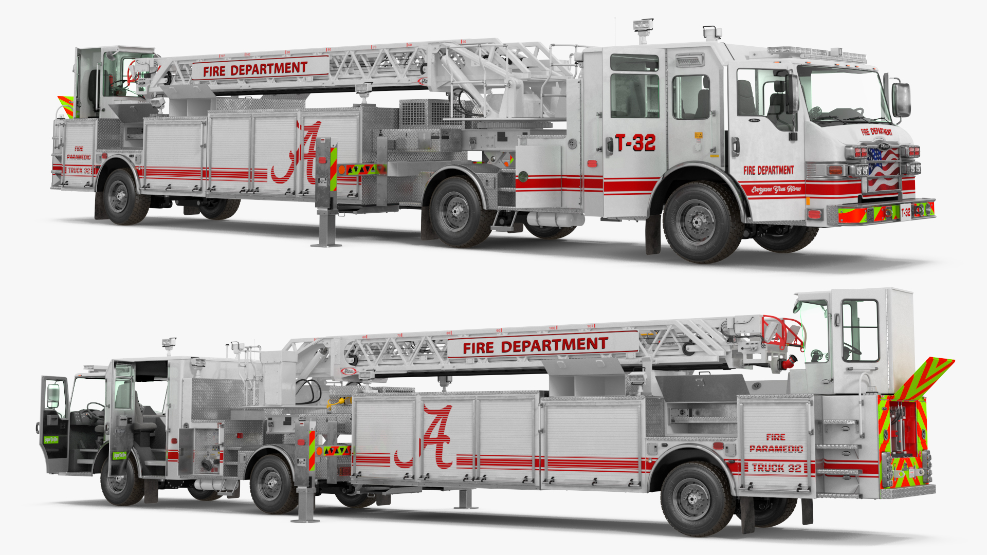 3D model White Velocity Ascendant Fire Truck