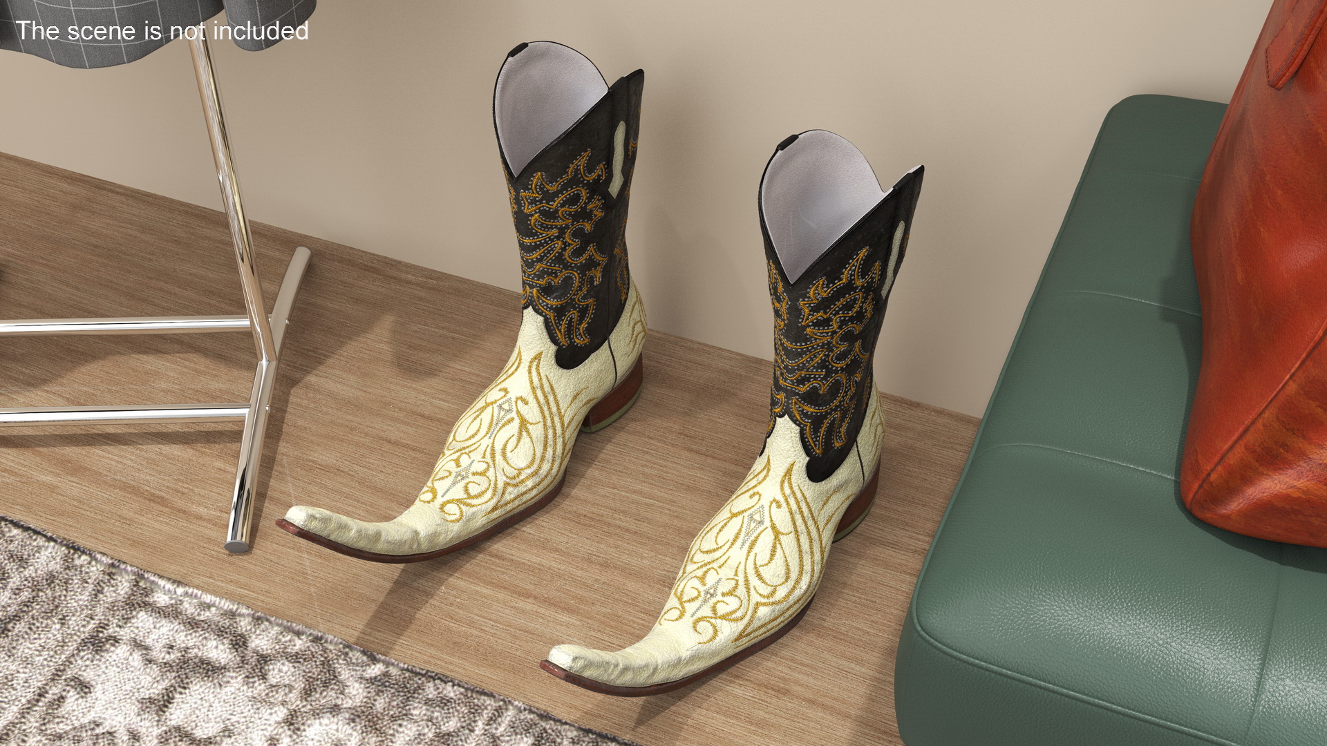 3D model Mexican Guarachero Boots White