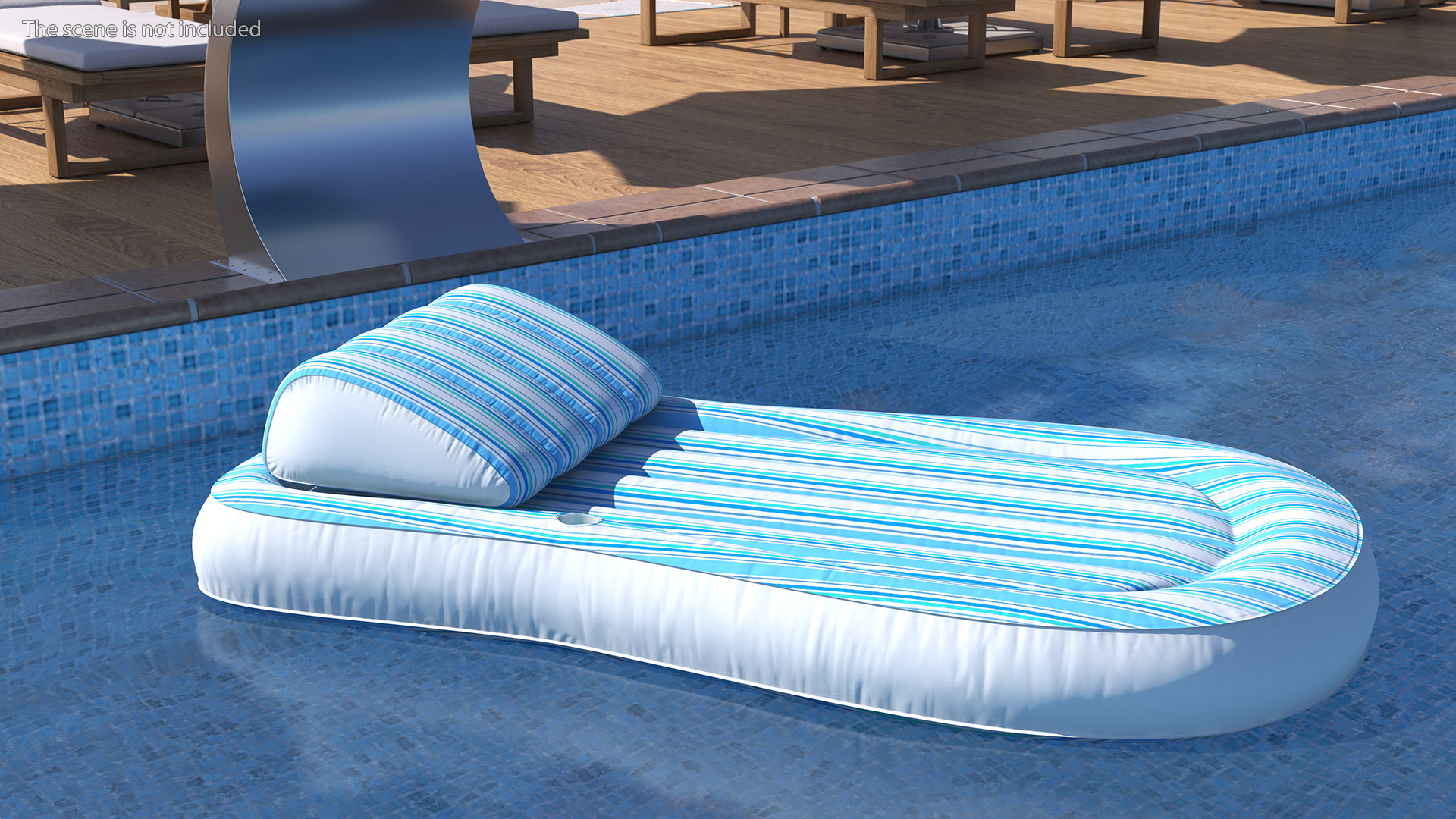 3D One Person Pool Air Mattress model