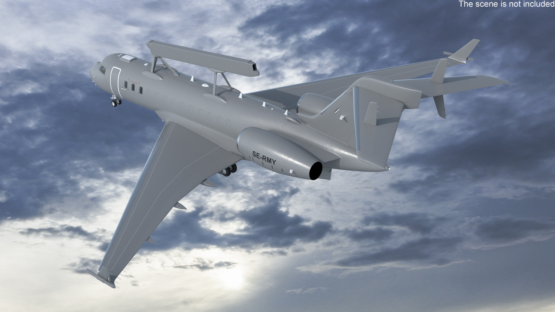 SAAB GlobalEye AEW Aircraft SE-RMY 3D model