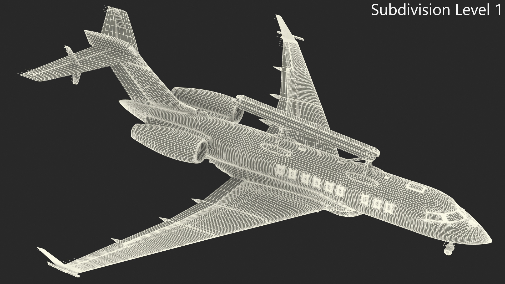 SAAB GlobalEye AEW Aircraft SE-RMY 3D model