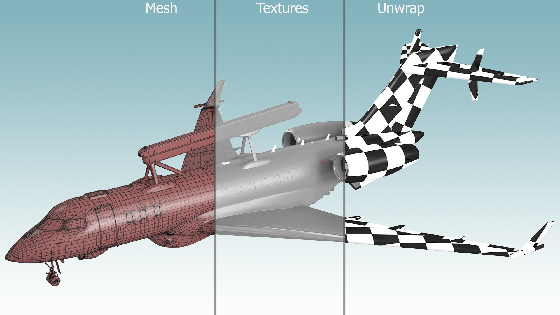 SAAB GlobalEye AEW Aircraft SE-RMY 3D model