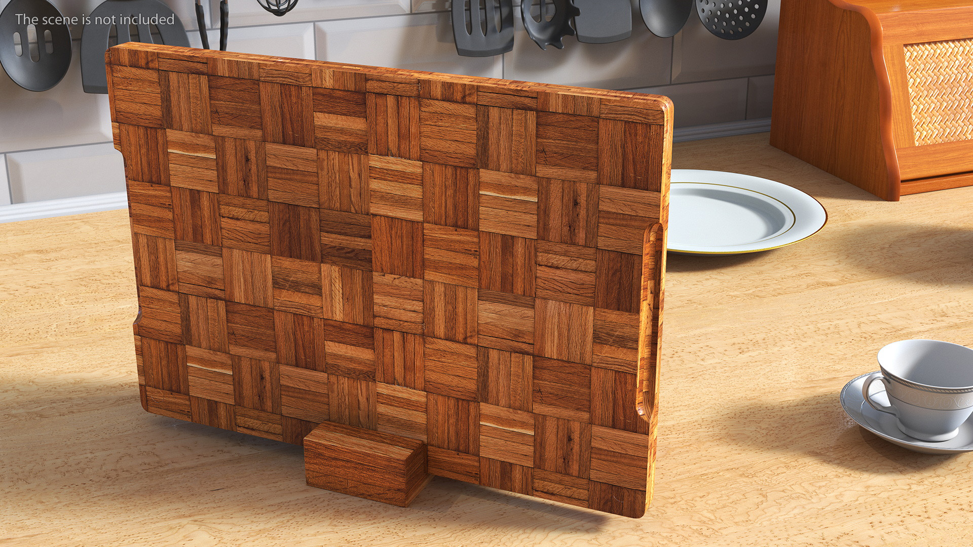 3D Bamboo Cutting Boards with Holder Dark model