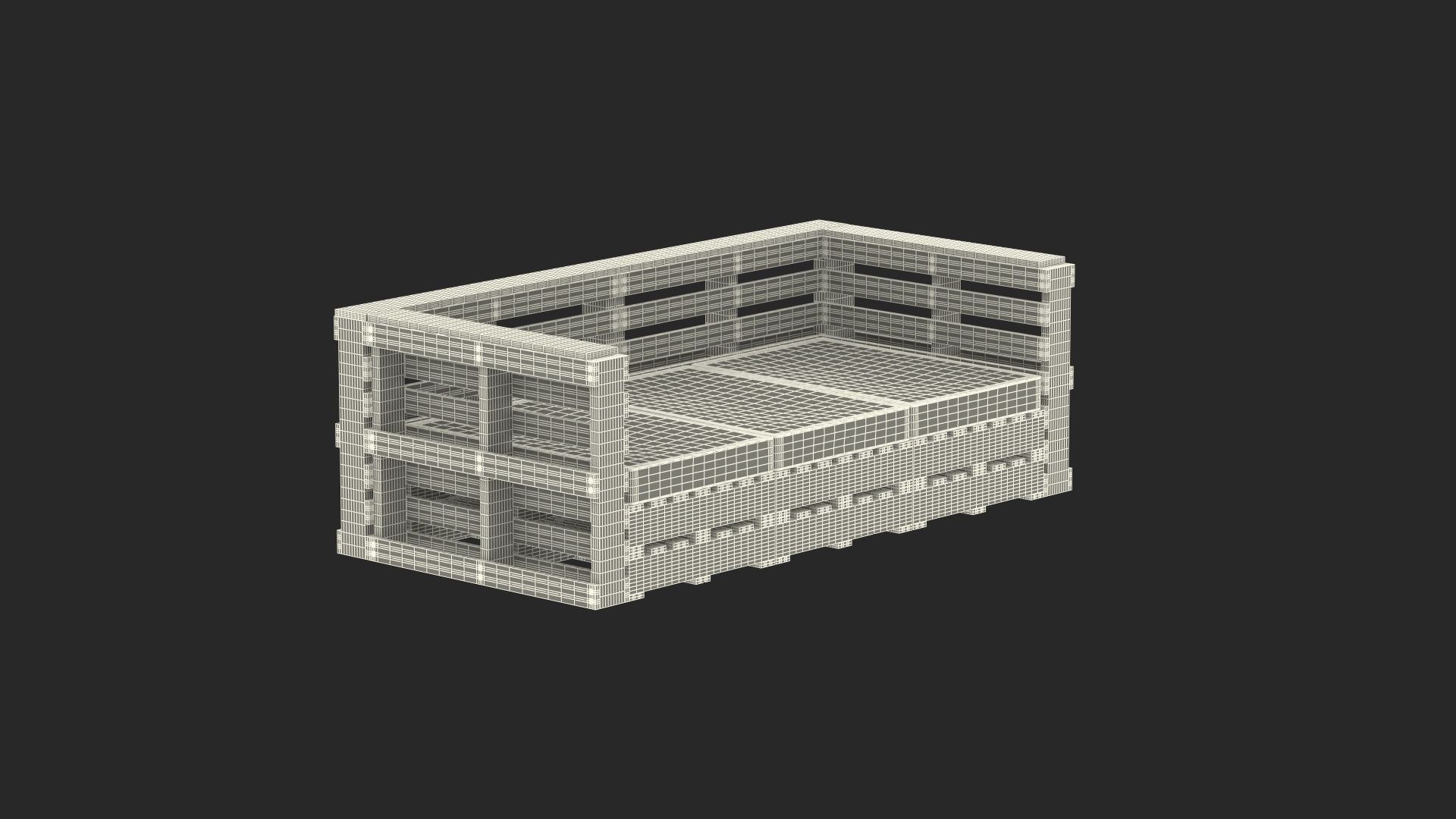 Patio Pallet Garden Sofa 3D model