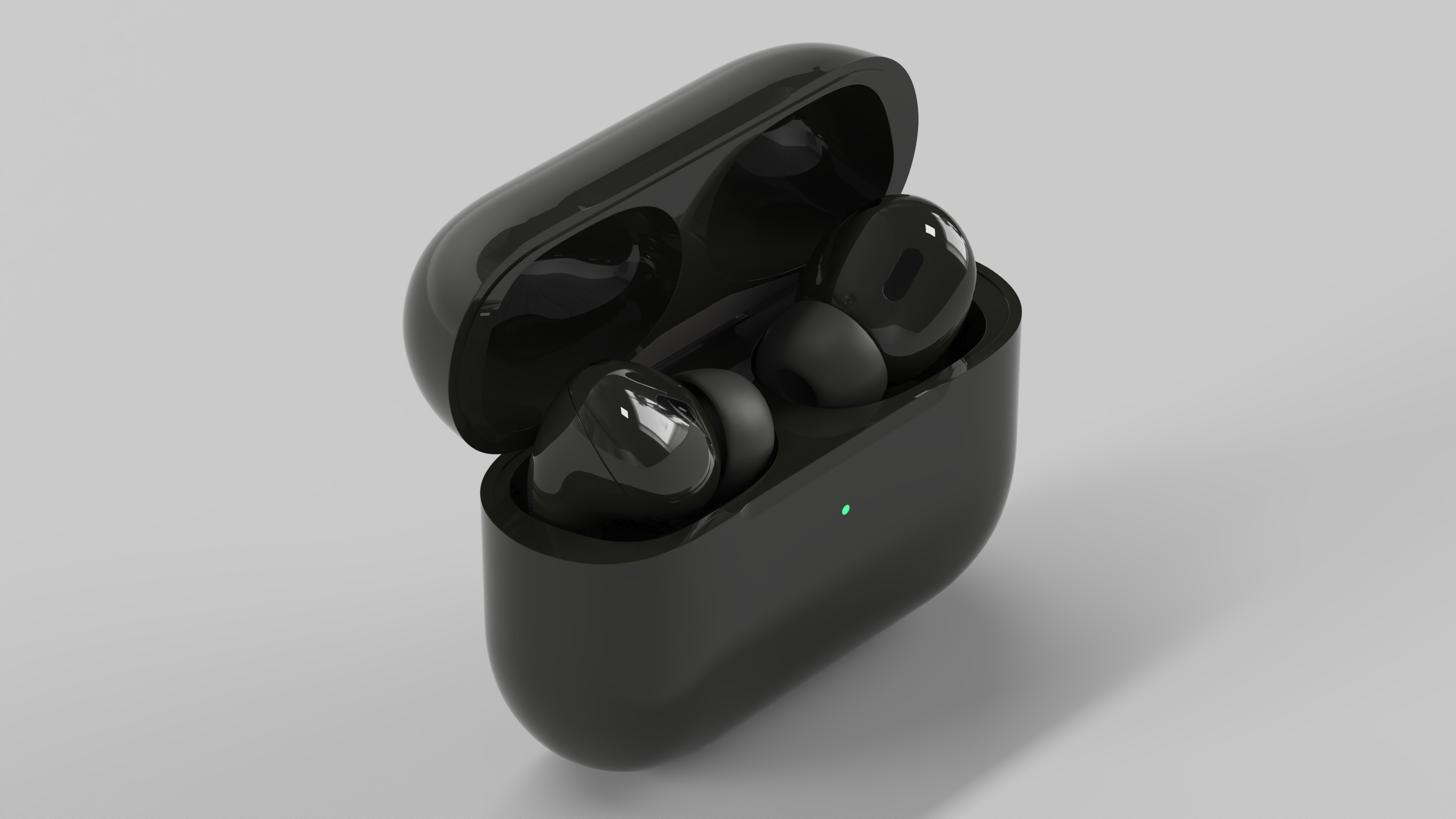 3D Wireless Headphones with Charging Station USB-C Black model