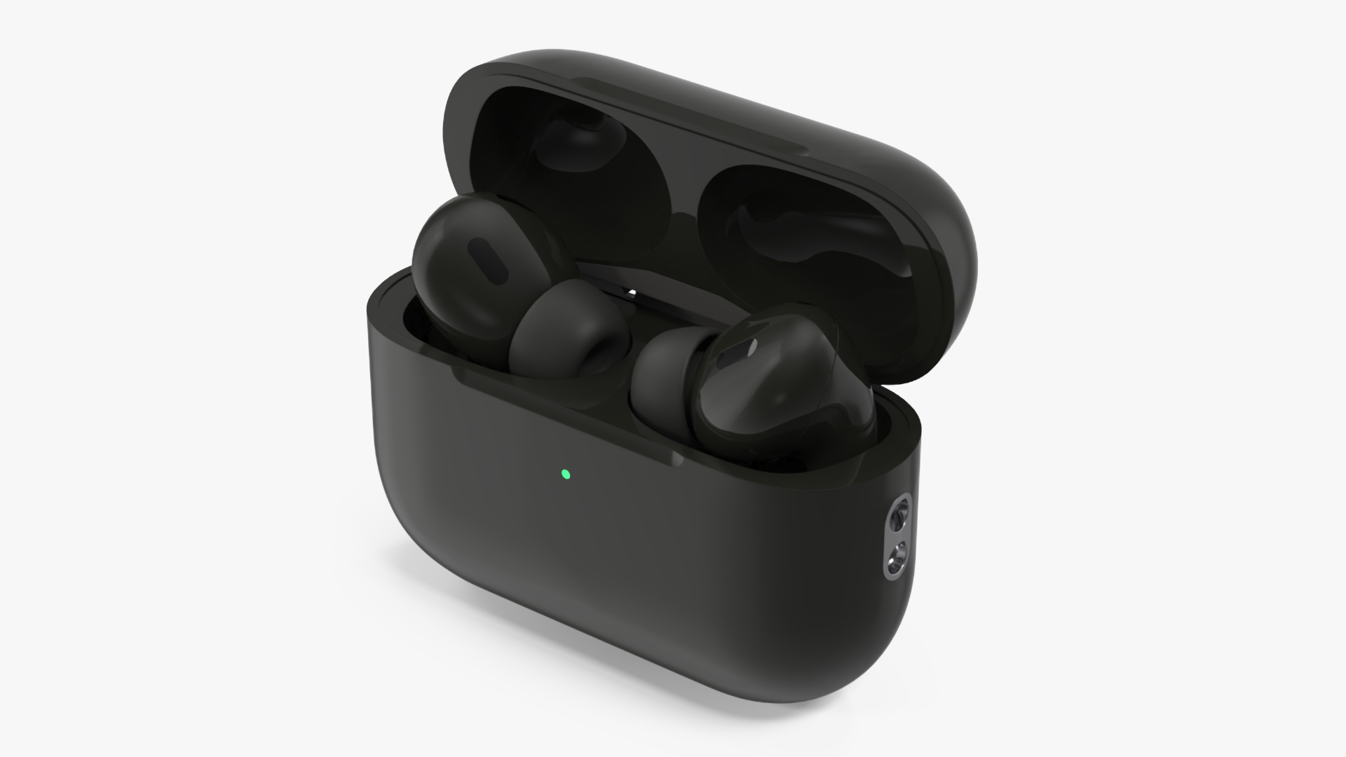 3D Wireless Headphones with Charging Station USB-C Black model