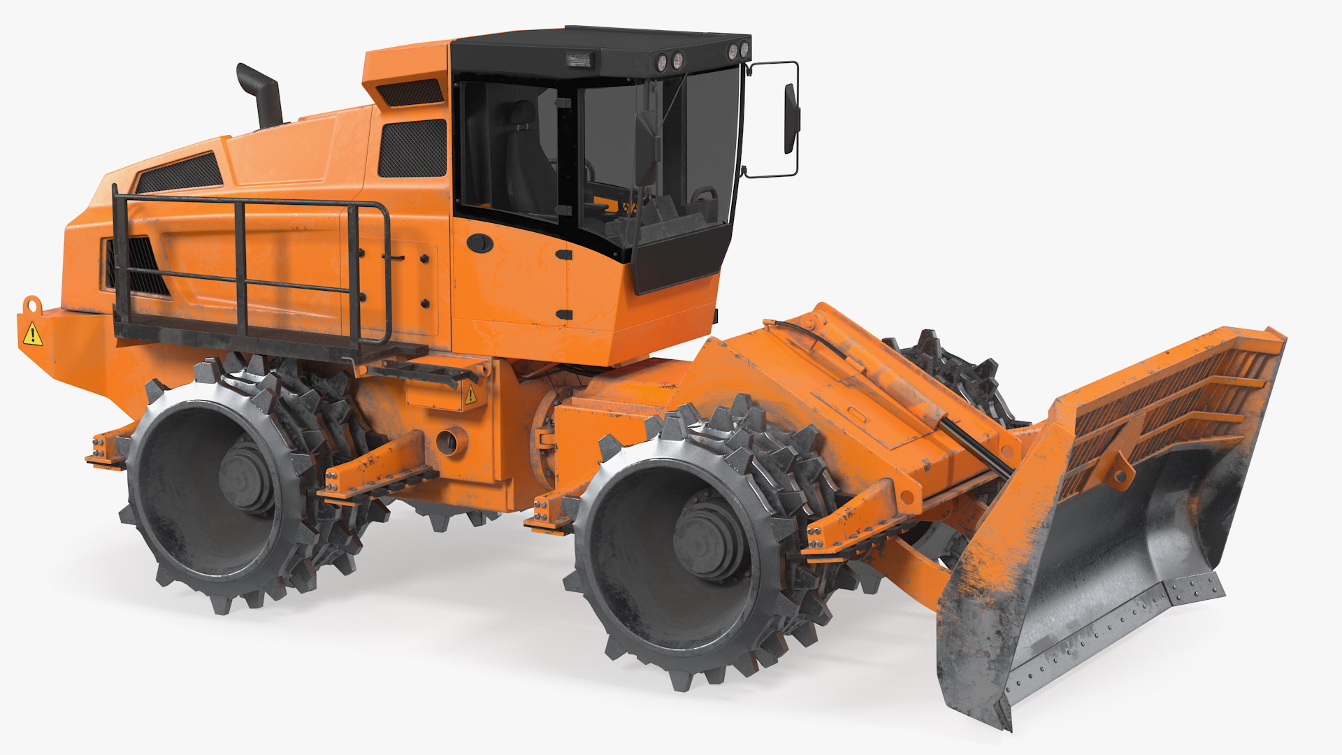 3D model Landfill Waste Compactor Dusty