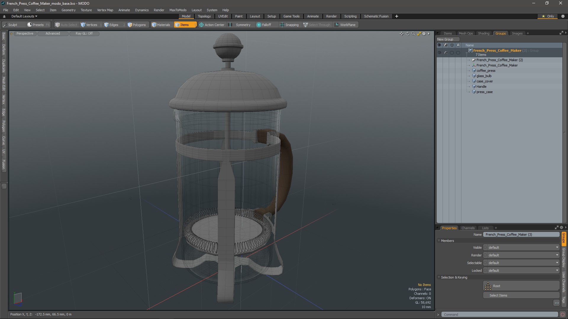 3D model French Press Coffee Maker