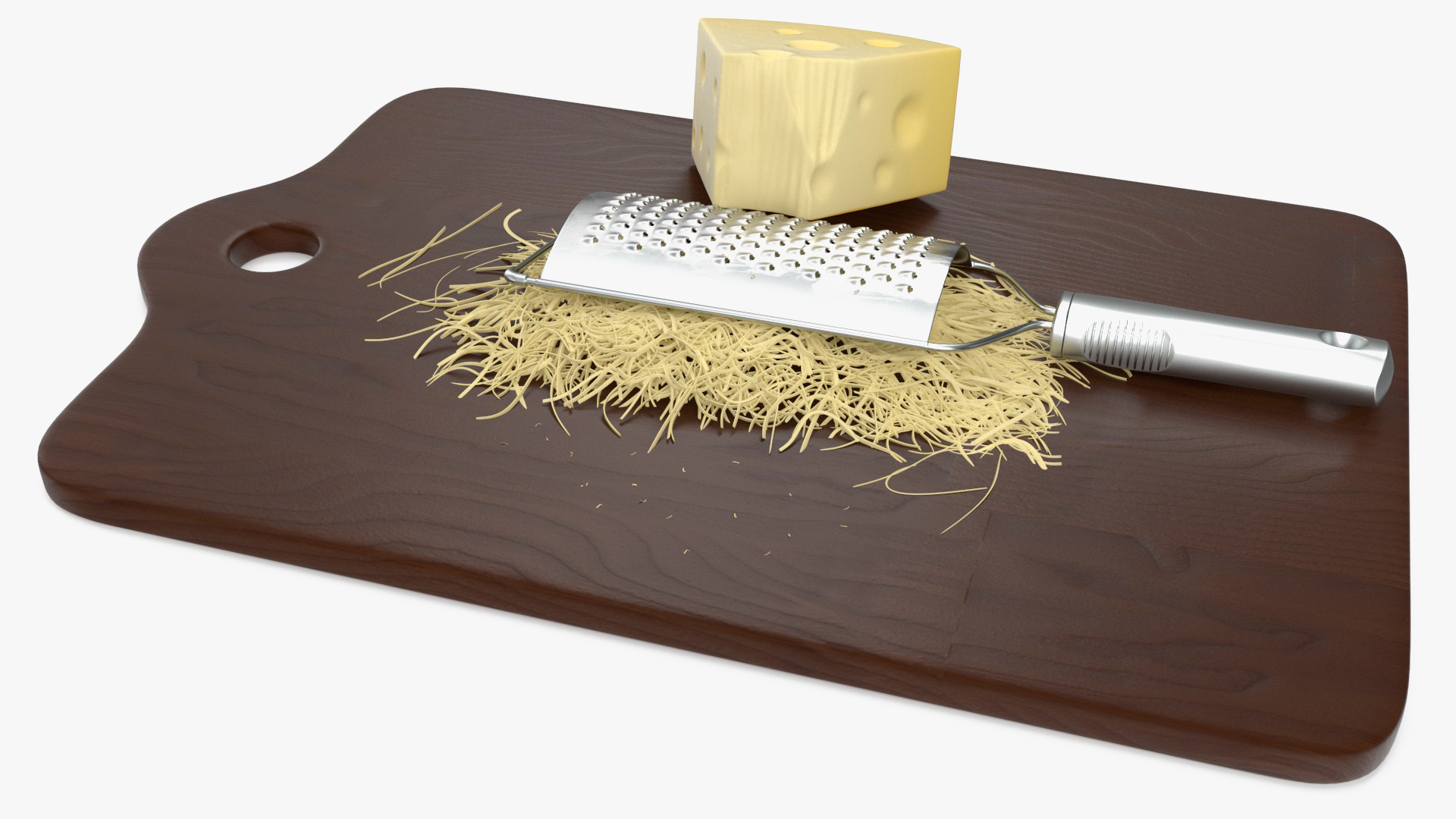 3D model Grated Cheese with Grater