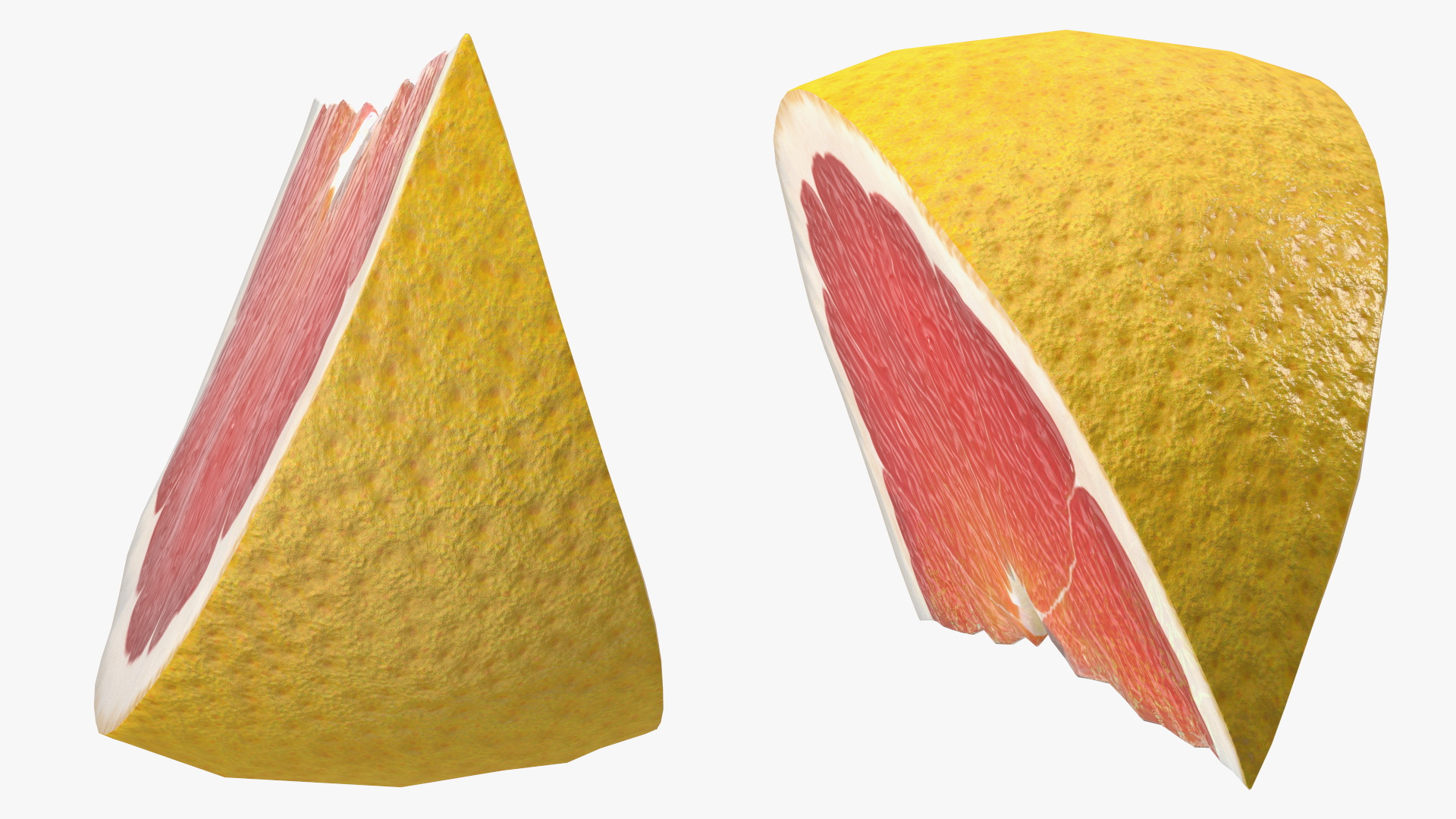 3D Realistic Grapefruit Slice