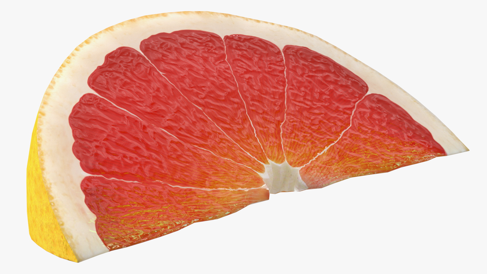 3D Realistic Grapefruit Slice