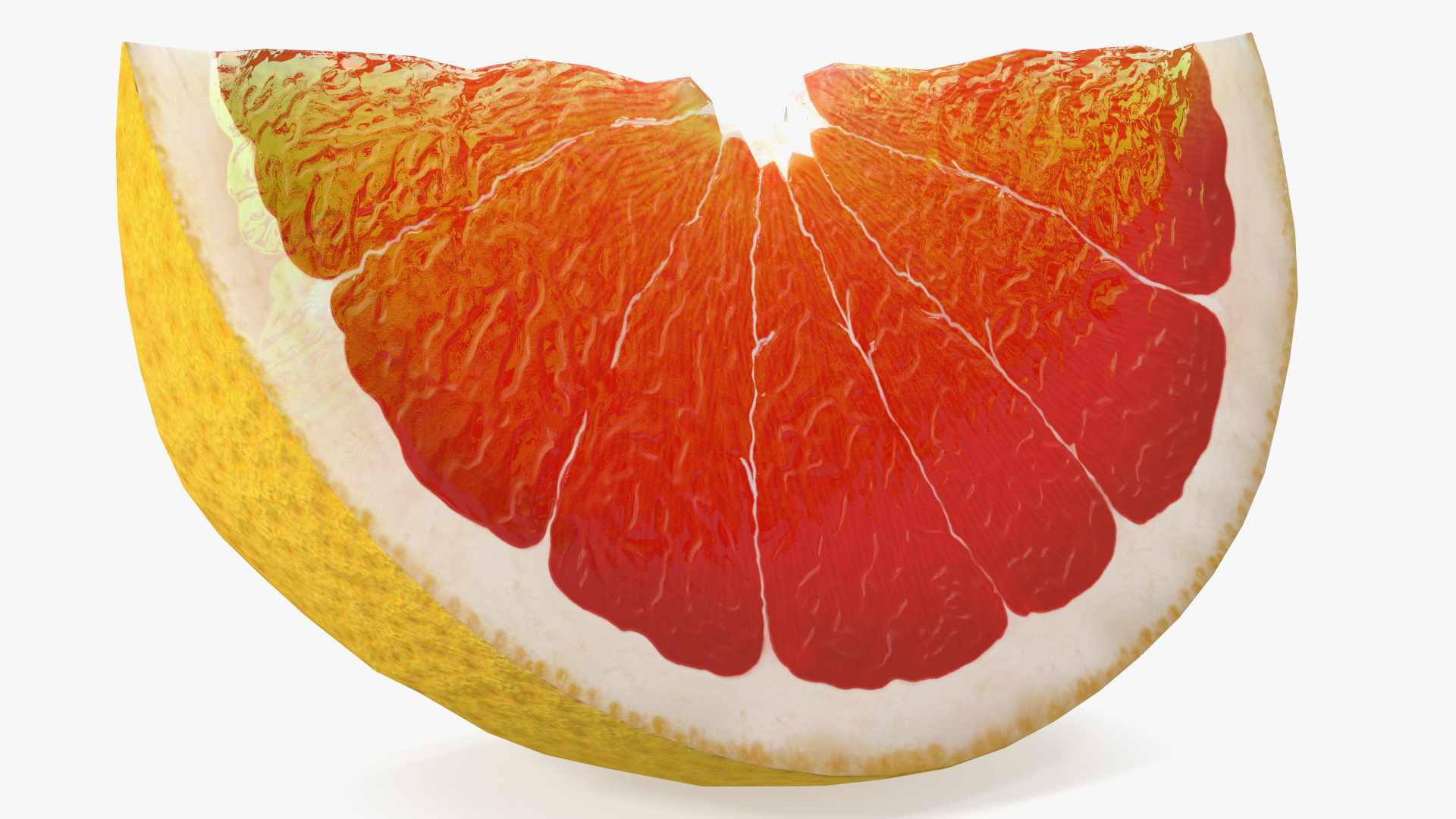 3D Realistic Grapefruit Slice