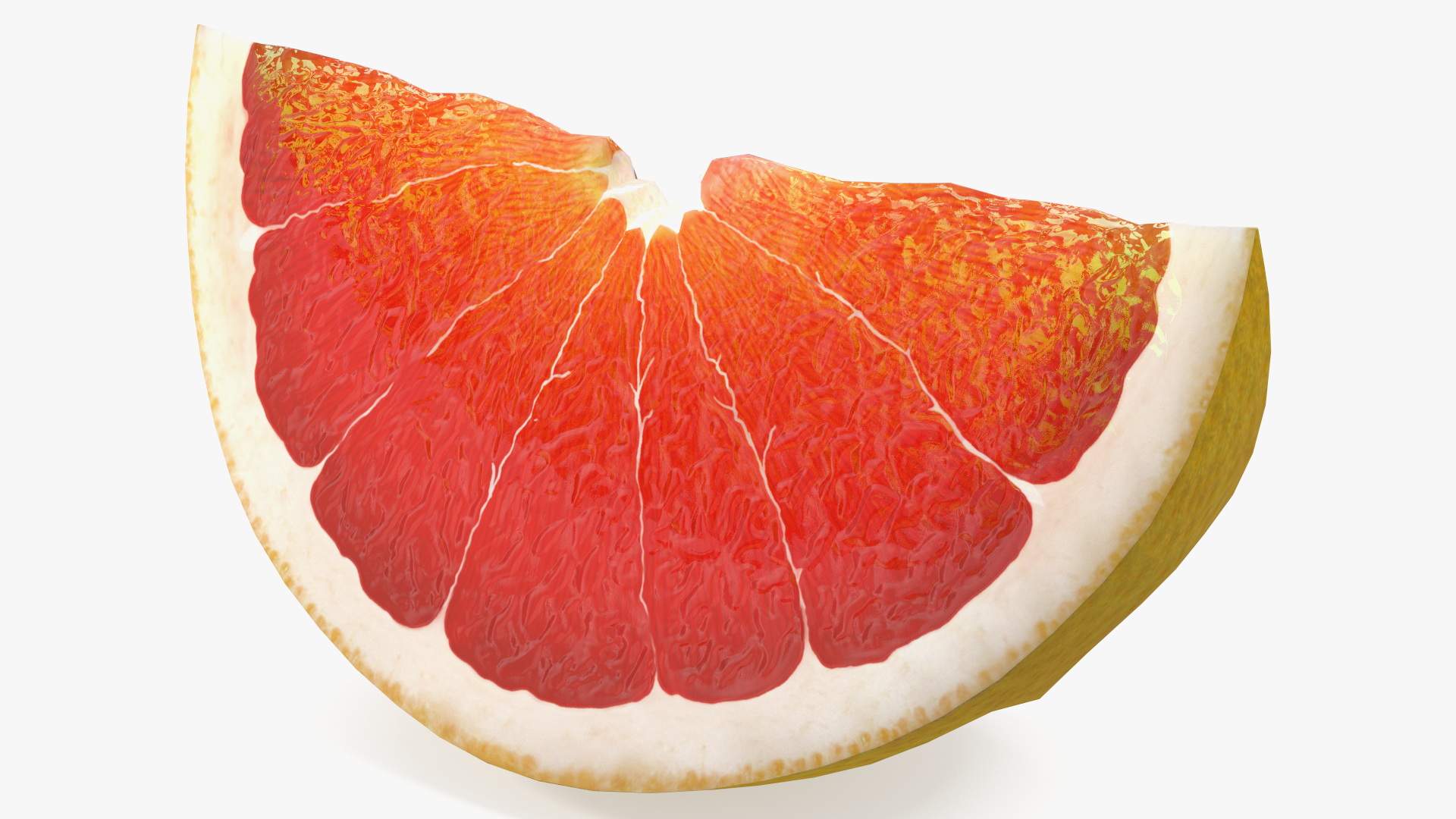 3D Realistic Grapefruit Slice