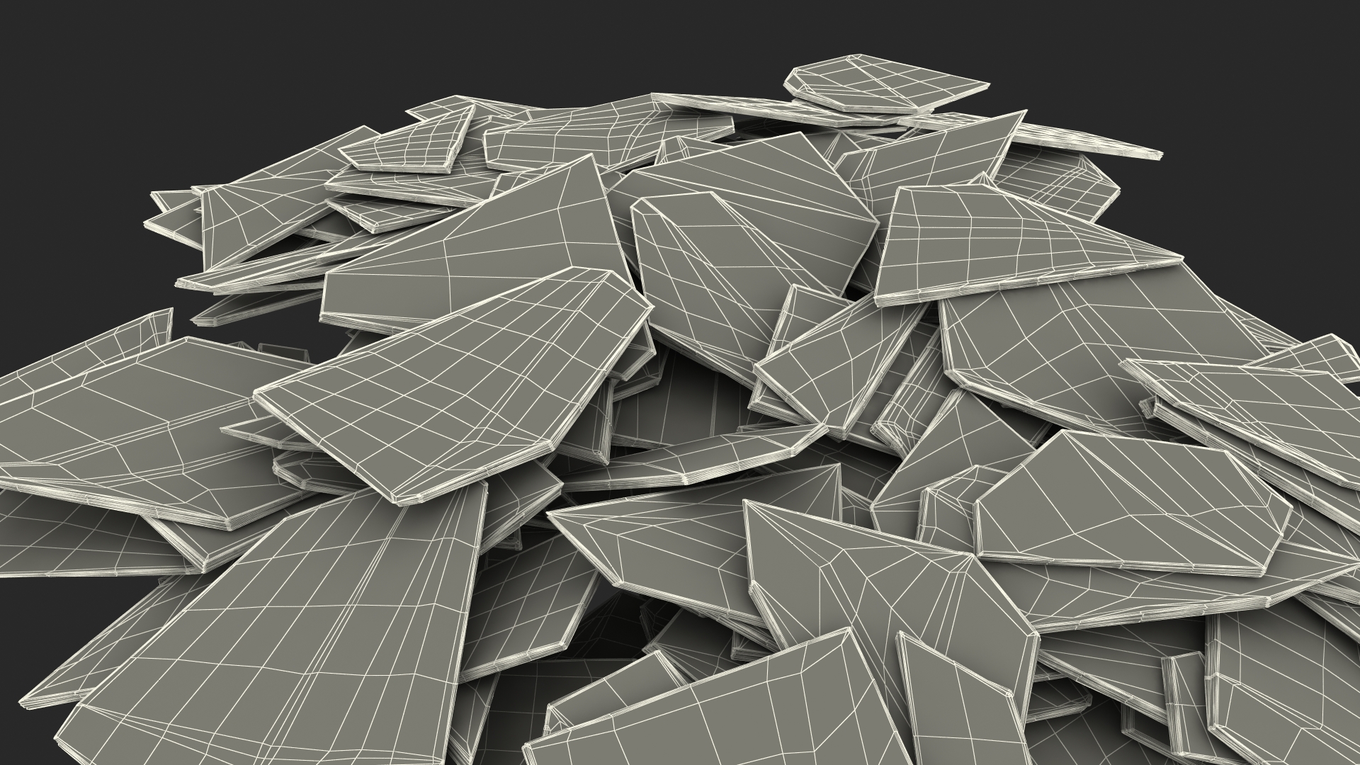 Broken Glass Heap 3D