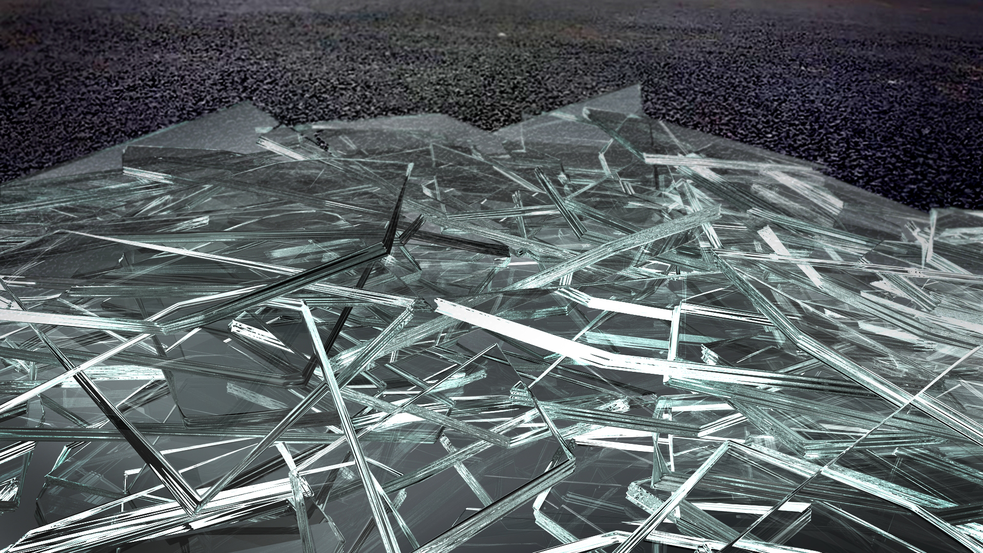 Broken Glass Heap 3D