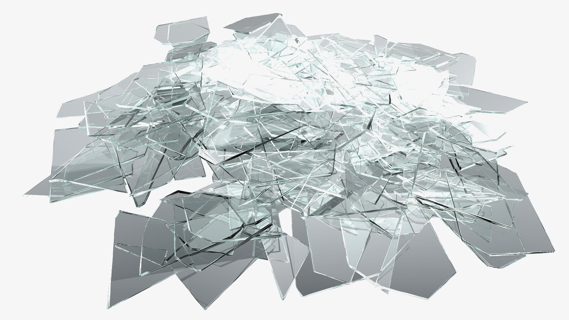 Broken Glass Heap 3D