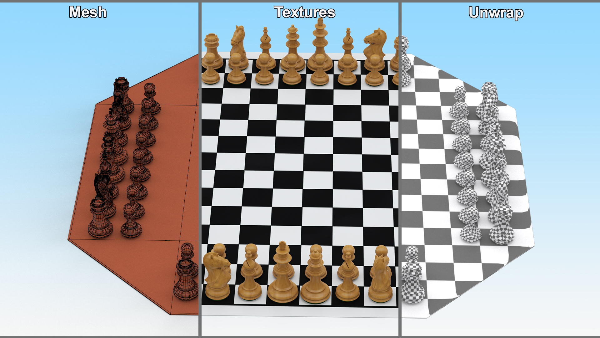 Chess for 4 Players 3D model