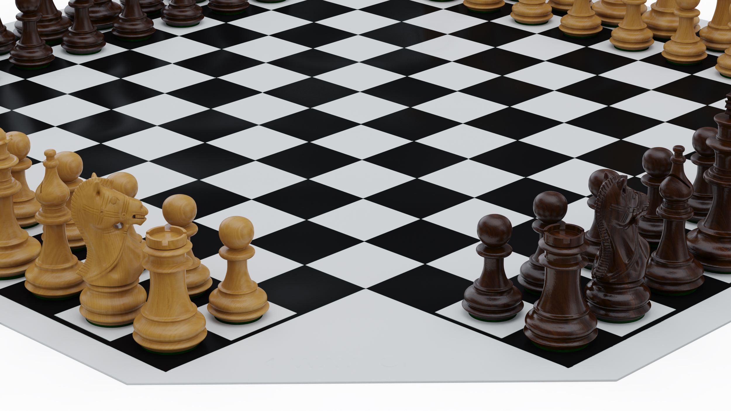 Chess for 4 Players 3D model