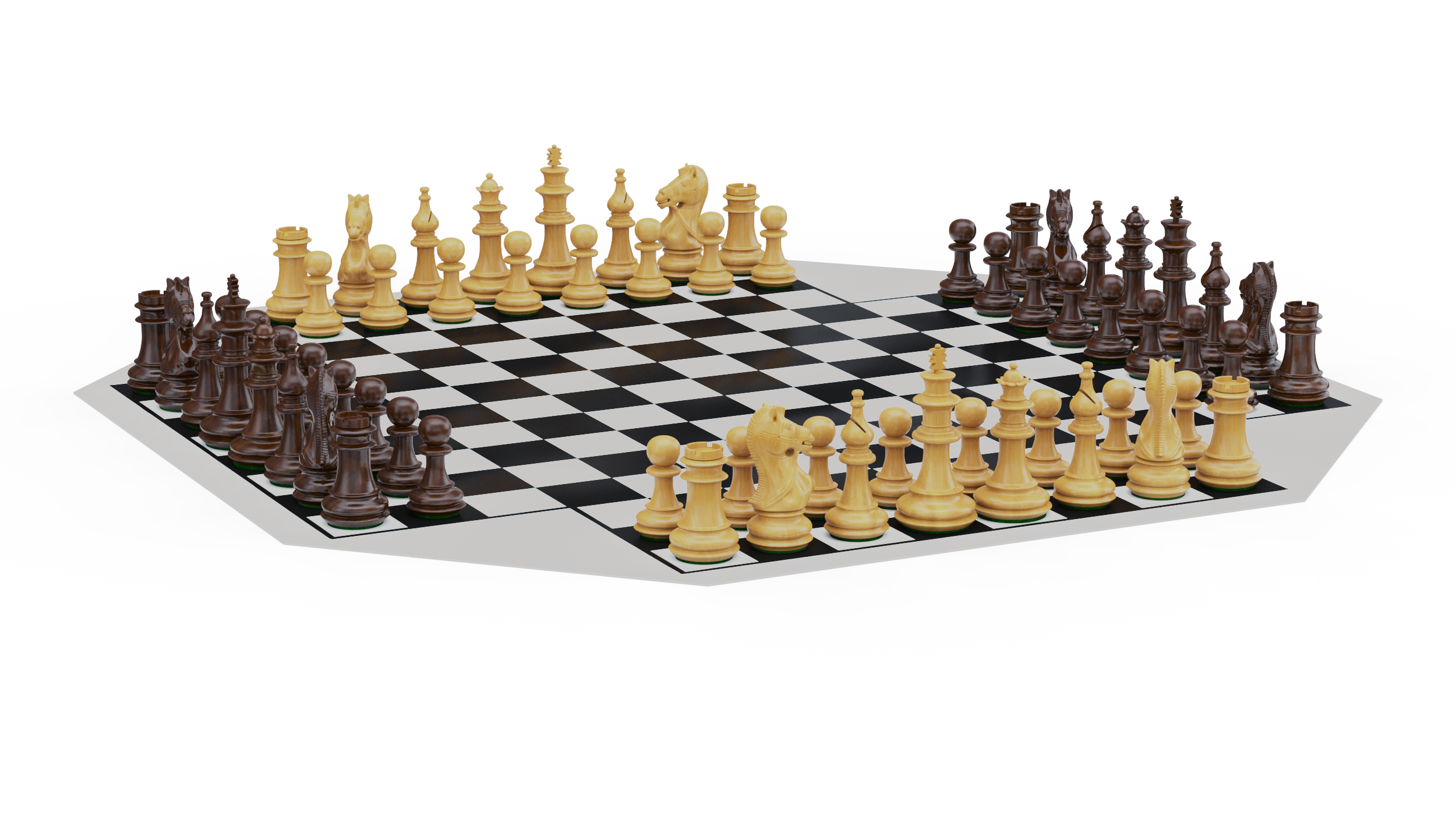 Chess for 4 Players 3D model