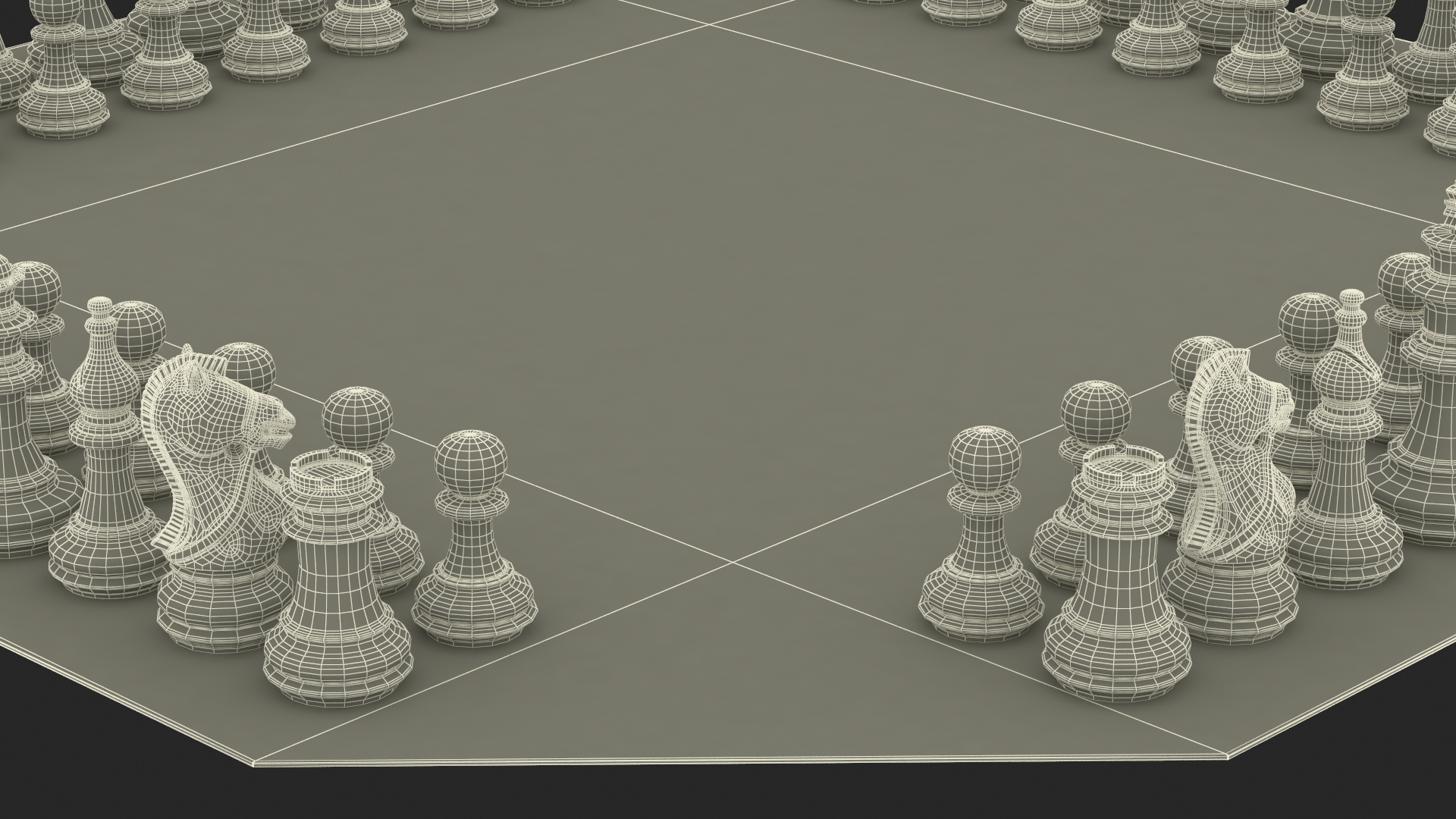 Chess for 4 Players 3D model