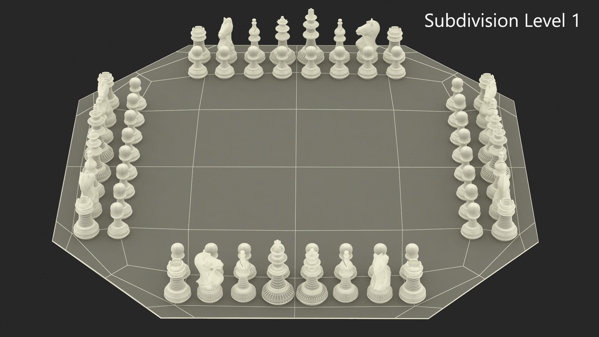 Chess for 4 Players 3D model