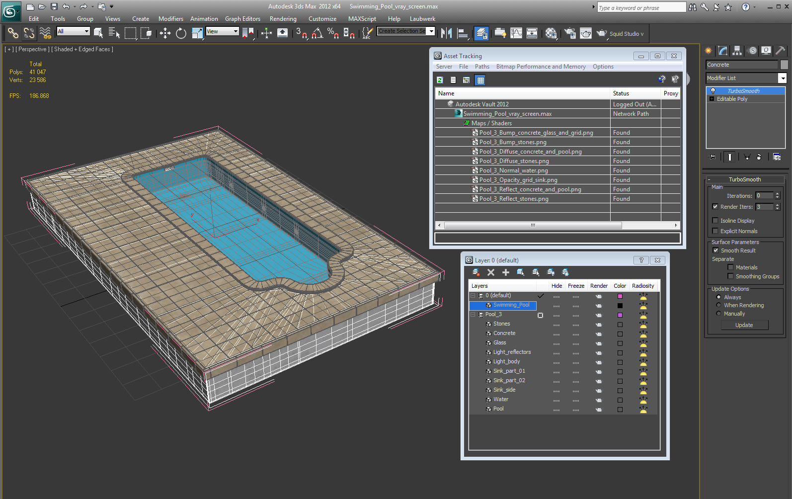 3D Swimming Pool model