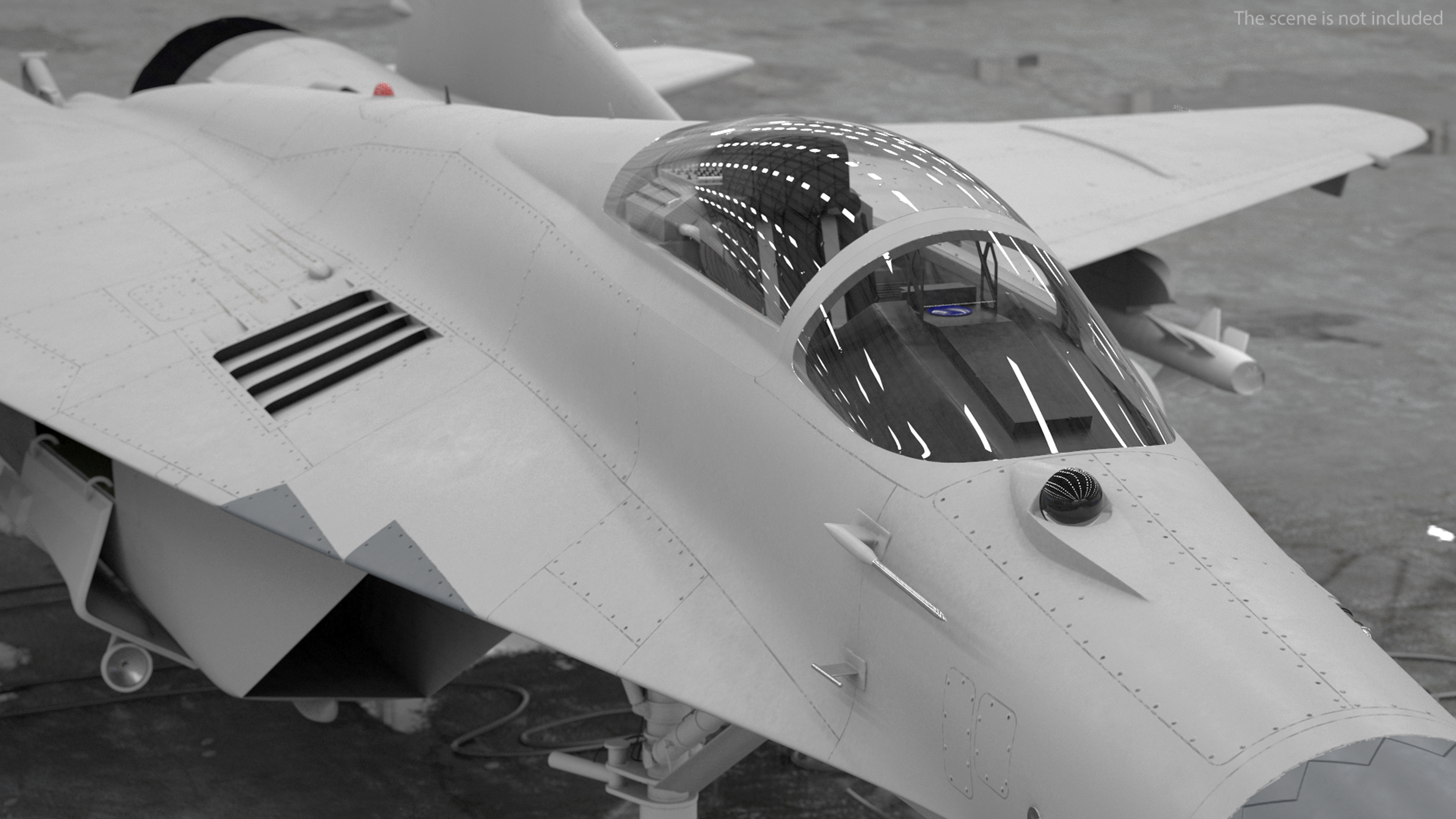 MiG 29 Fighter Aircraft with X-31PM Supersonic Missile 3D model