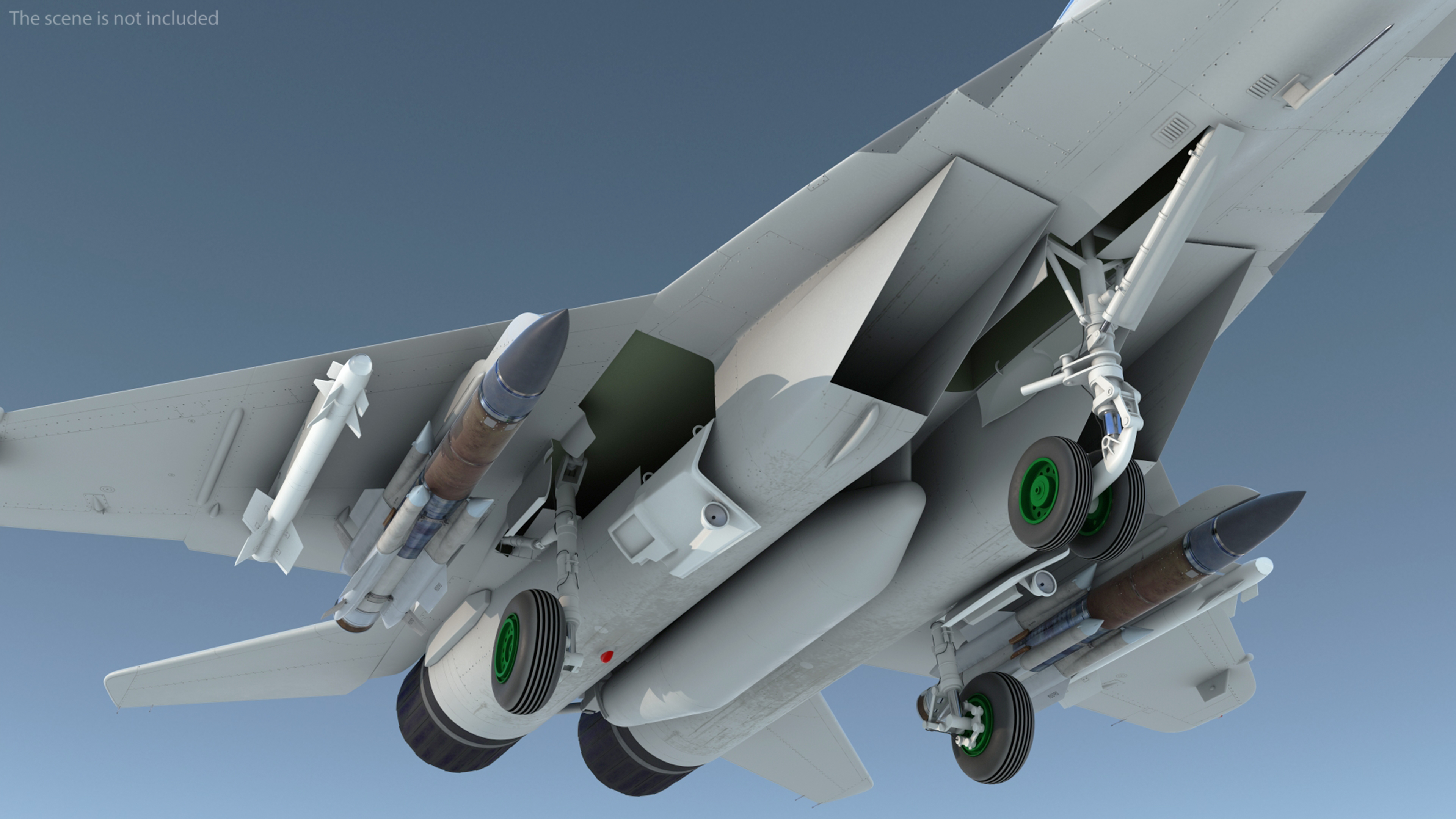 MiG 29 Fighter Aircraft with X-31PM Supersonic Missile 3D model