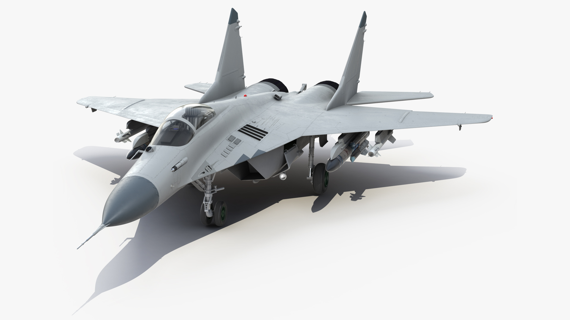 MiG 29 Fighter Aircraft with X-31PM Supersonic Missile 3D model