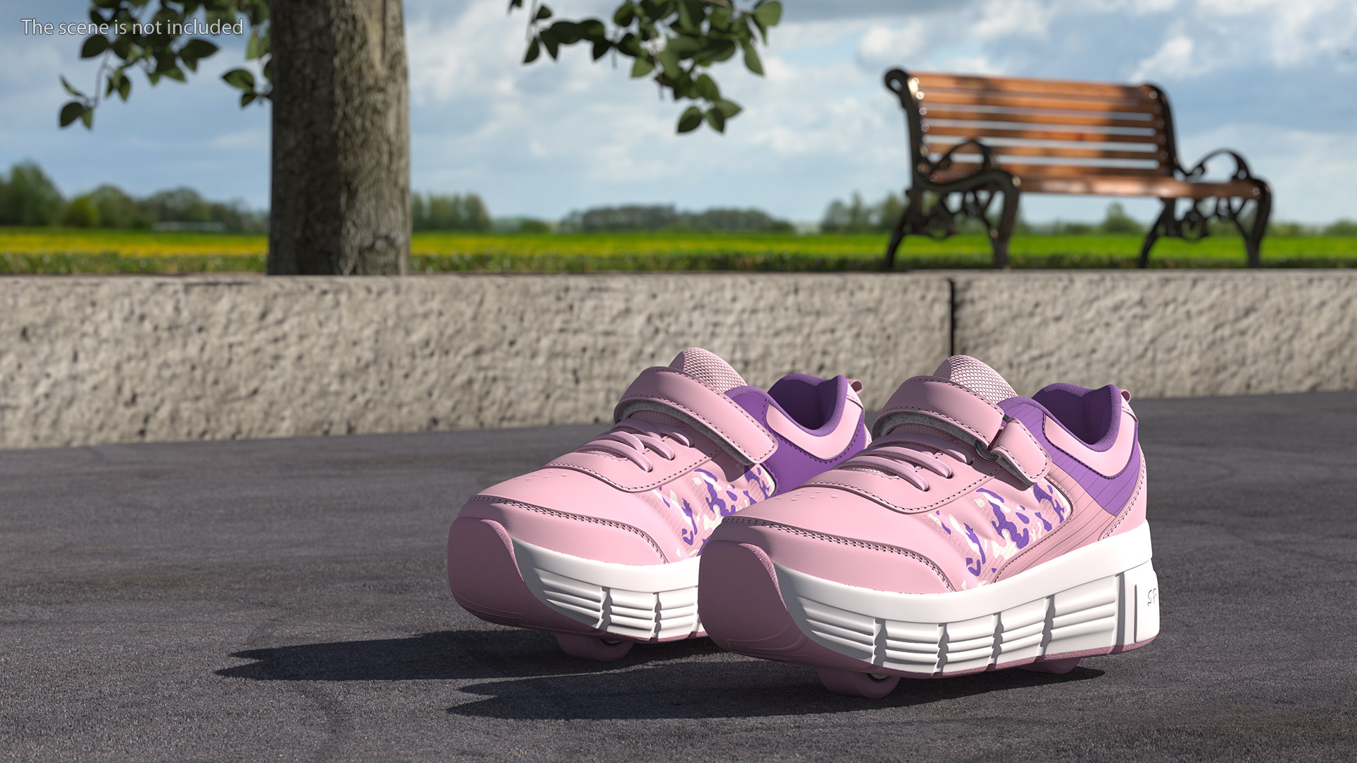 Roller Shoes Pink 3D