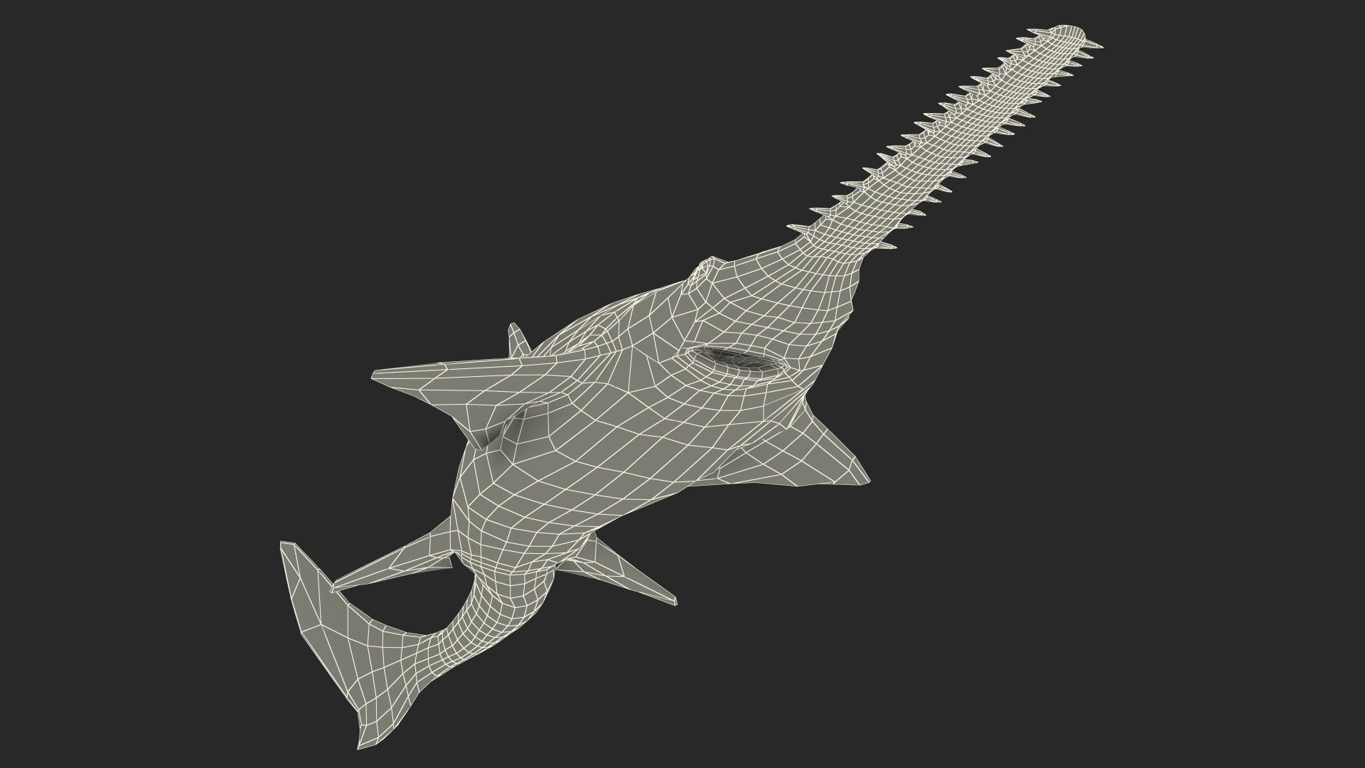 Sawfish Attack Pose 3D model