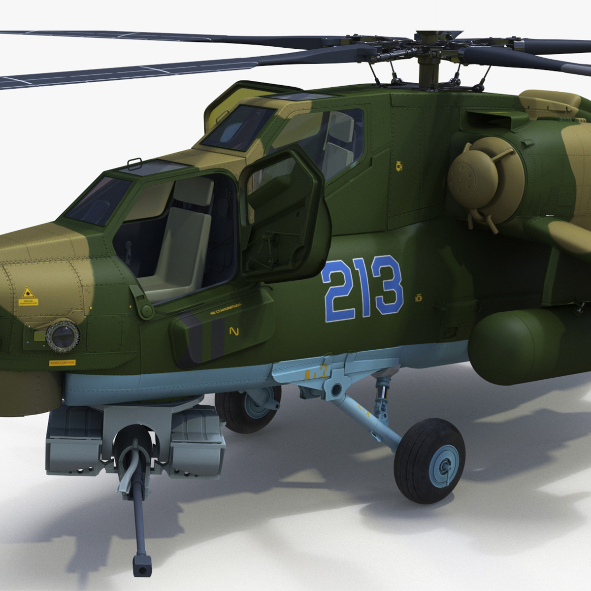 Combat Helicopter Mi-28 Rigged for Maya 3D model